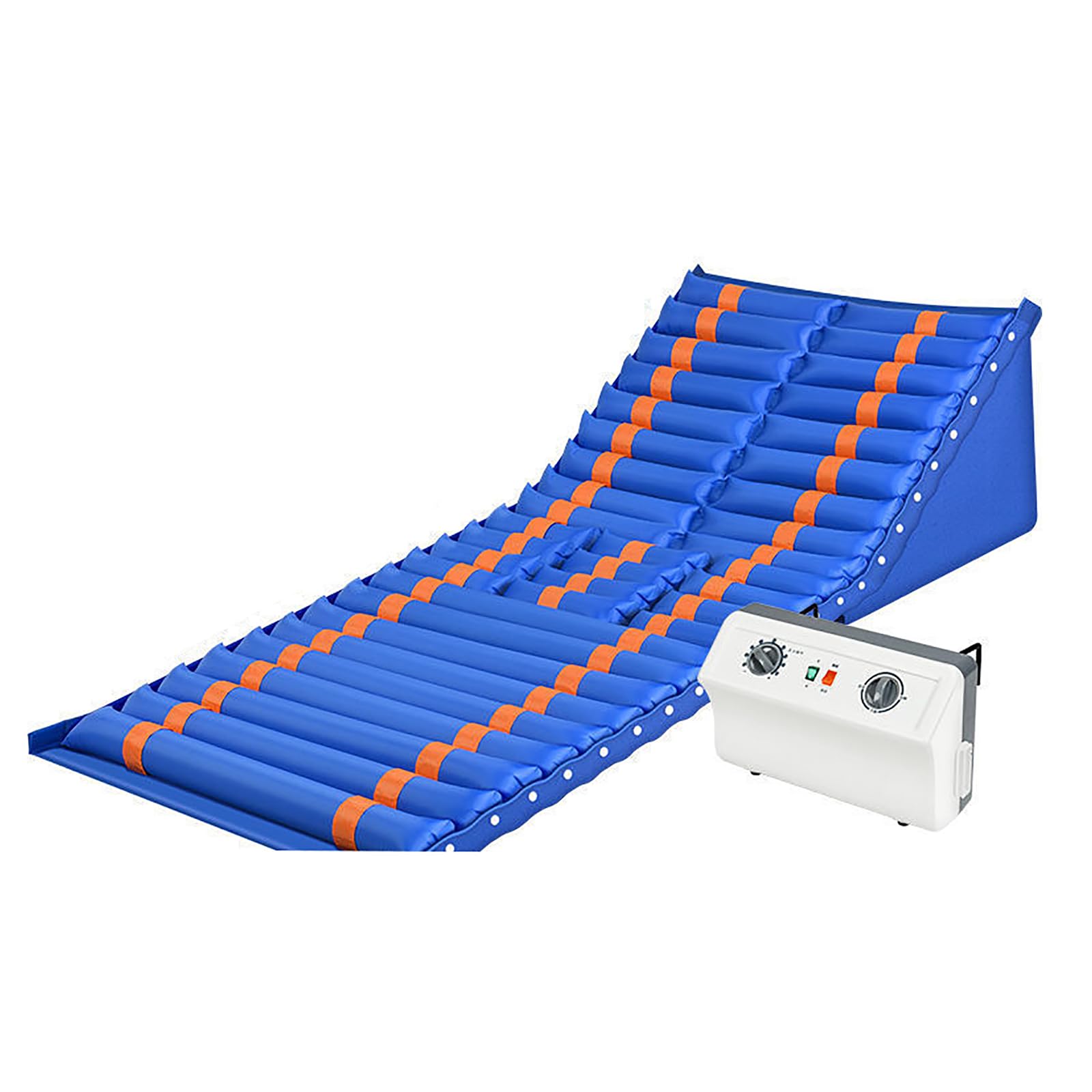 MObyat Colchón De Presión Alterna, Colchón De Aire Antiescaras con Bomba, Soporte De Carga Seguro ≤135 Kg/Levantamiento Automático De Espalda/Masaje De Ondas, Tratamiento Úlceras por Presión