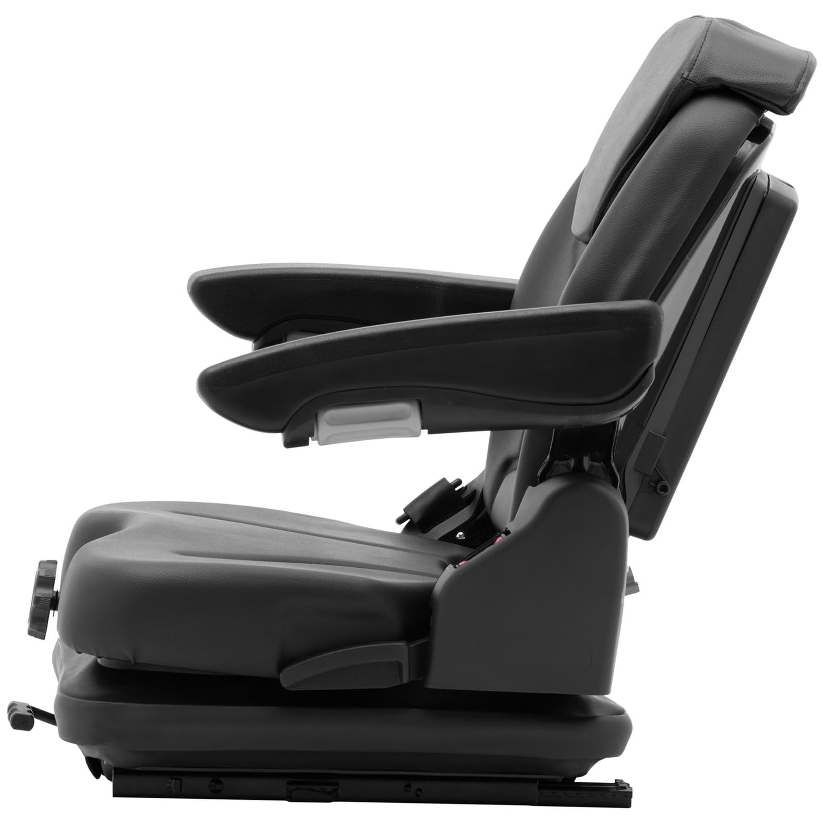 HT-RUNDLE-17 Traktorsitz 46 x 46 cm einstellbar Federung Schleppersitz Traktor Sitz Treckersitz Staplersitz