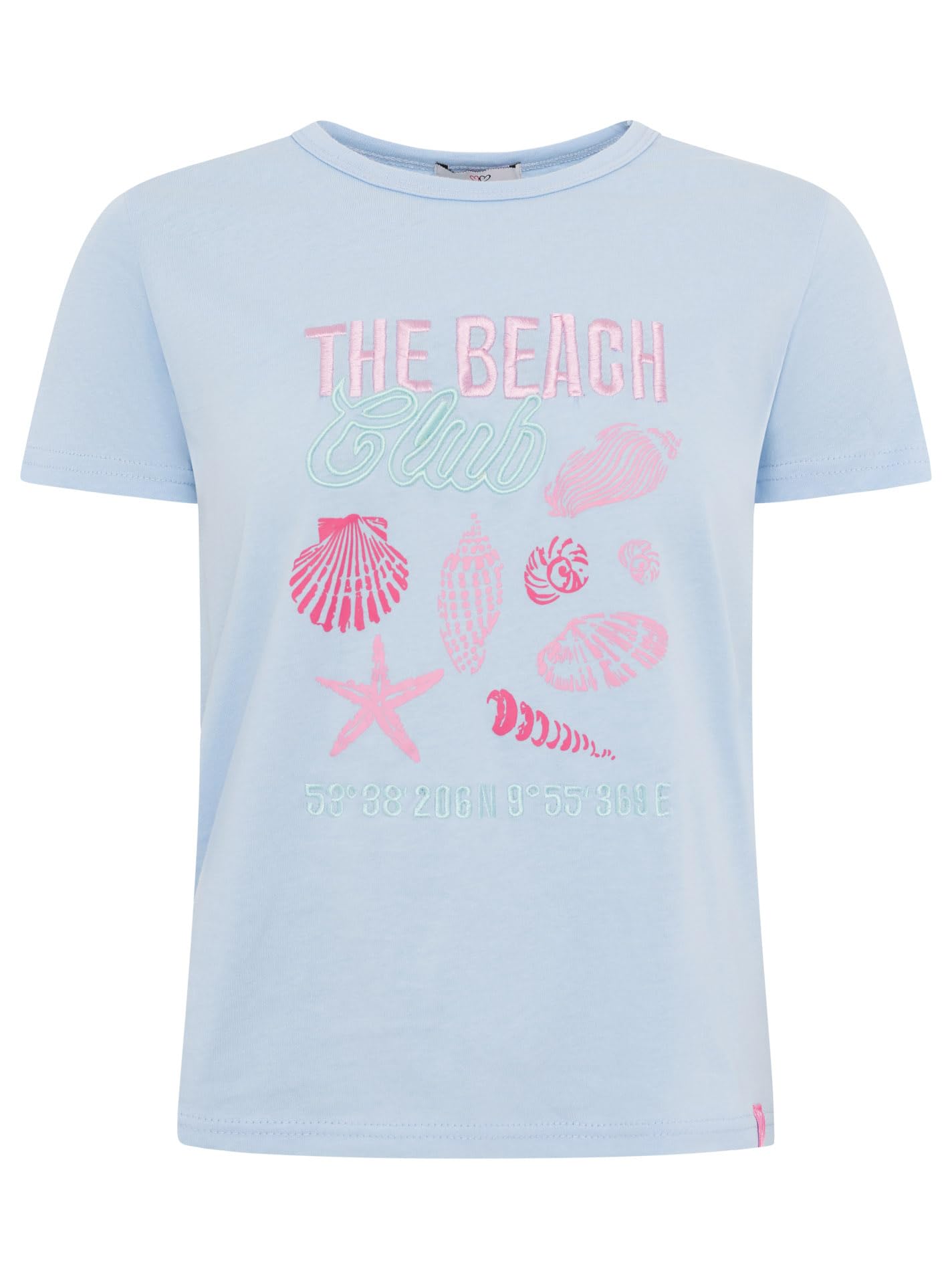 Zwillingsherz Damen T-Shirt Beach Kurzarm Maritim Baumwolle Sommer Shirt