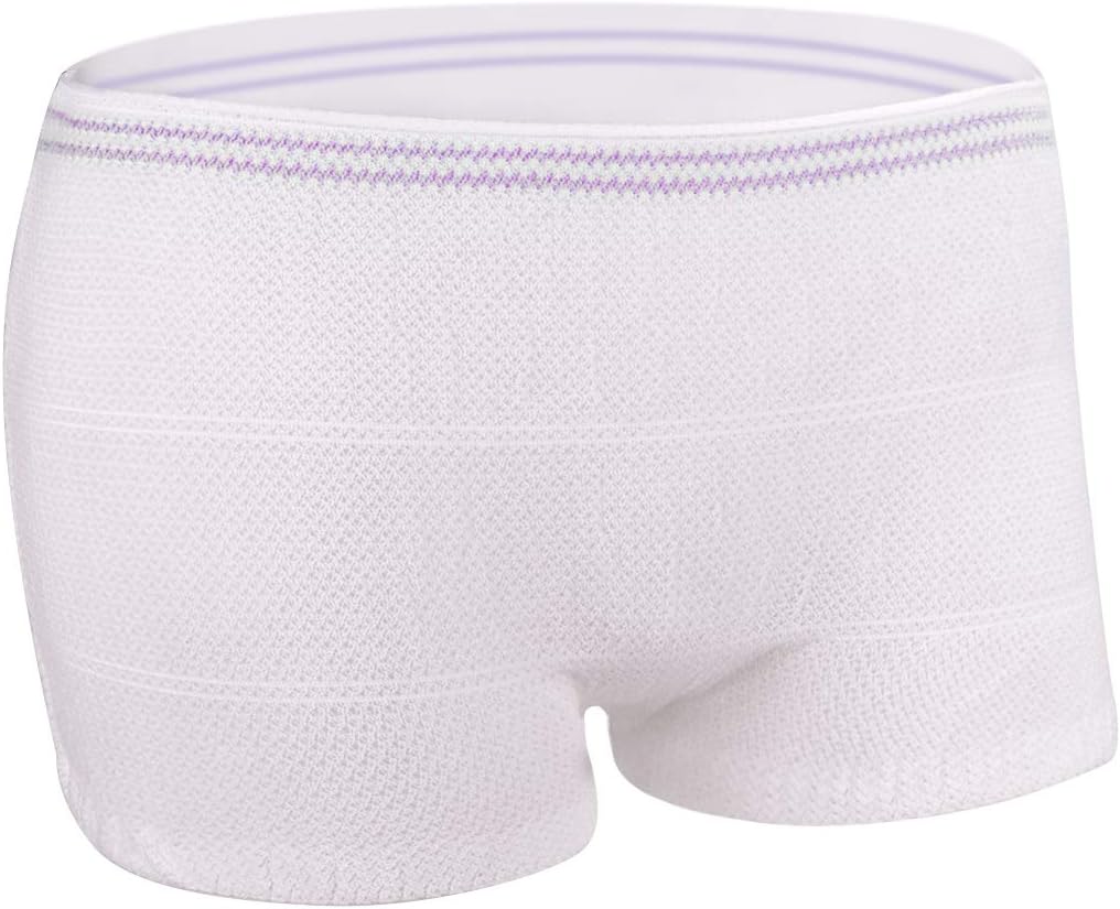 CARER Healthcare Incontinence Pregnancy Disposable Postpartum Underwear for Women 20 Count Mesh Panties Maternity C Section Knit Briefs Breathable,Stretchy,Soft Hospital Underwear