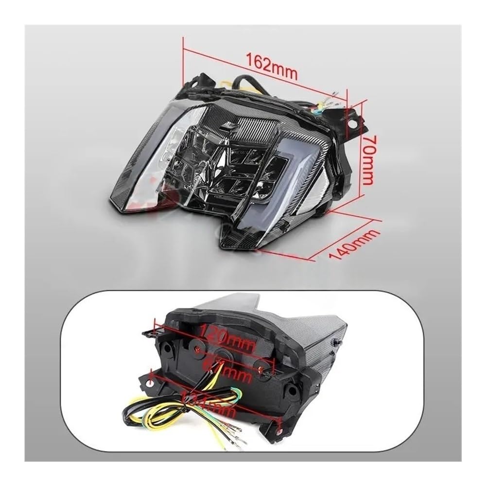 Luce Posteriore A LED per Moto di Stop Direzione Sinistra/Destra 12 V per MT09 per FZ09 2017 2018 2019 2020 Stop Luci Freno
