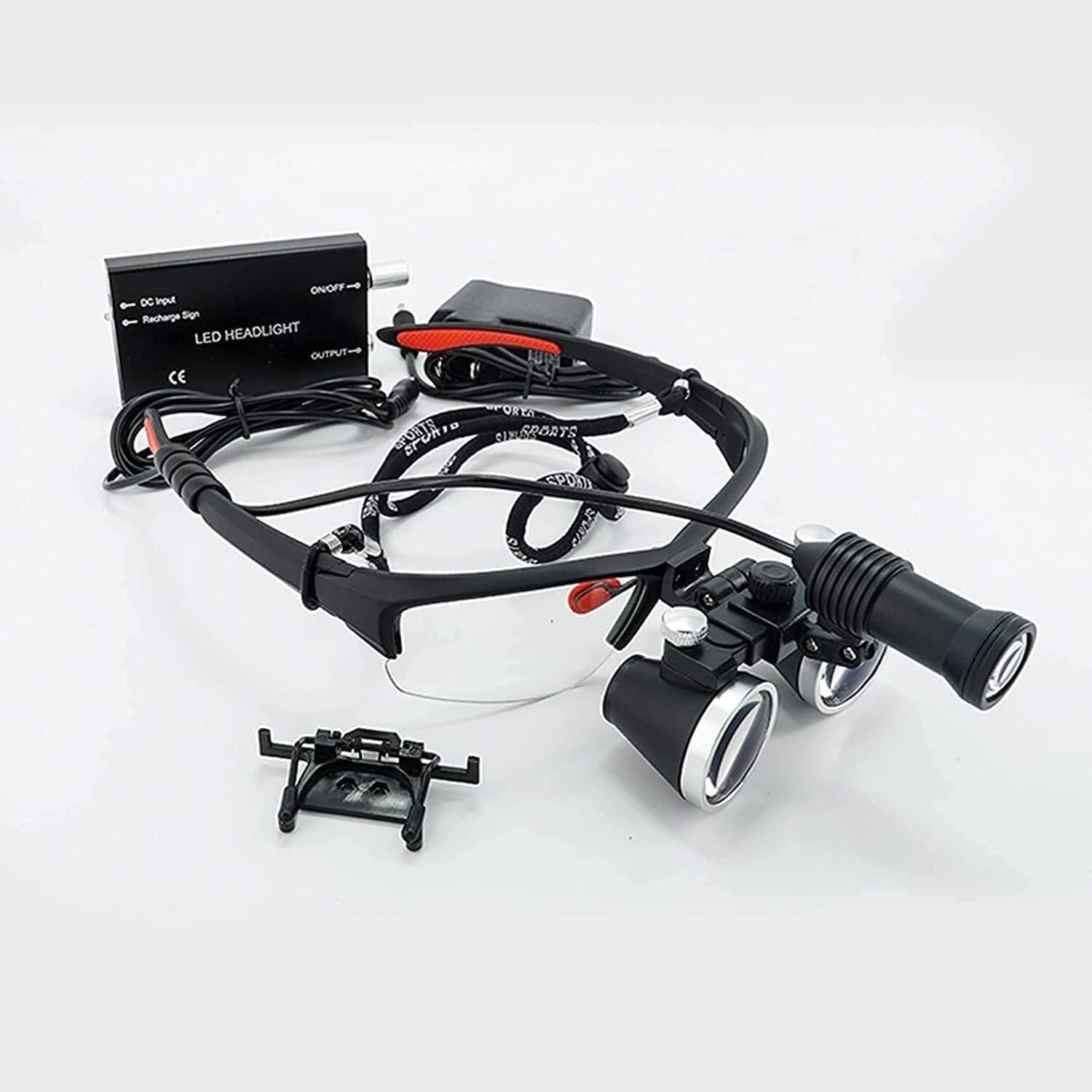 HTTGDGDH Loupes, 2.5X / 3.5X Binocular Loupes Magnifying Glasses, Magnifier, Concentrating Detachable Headlight
