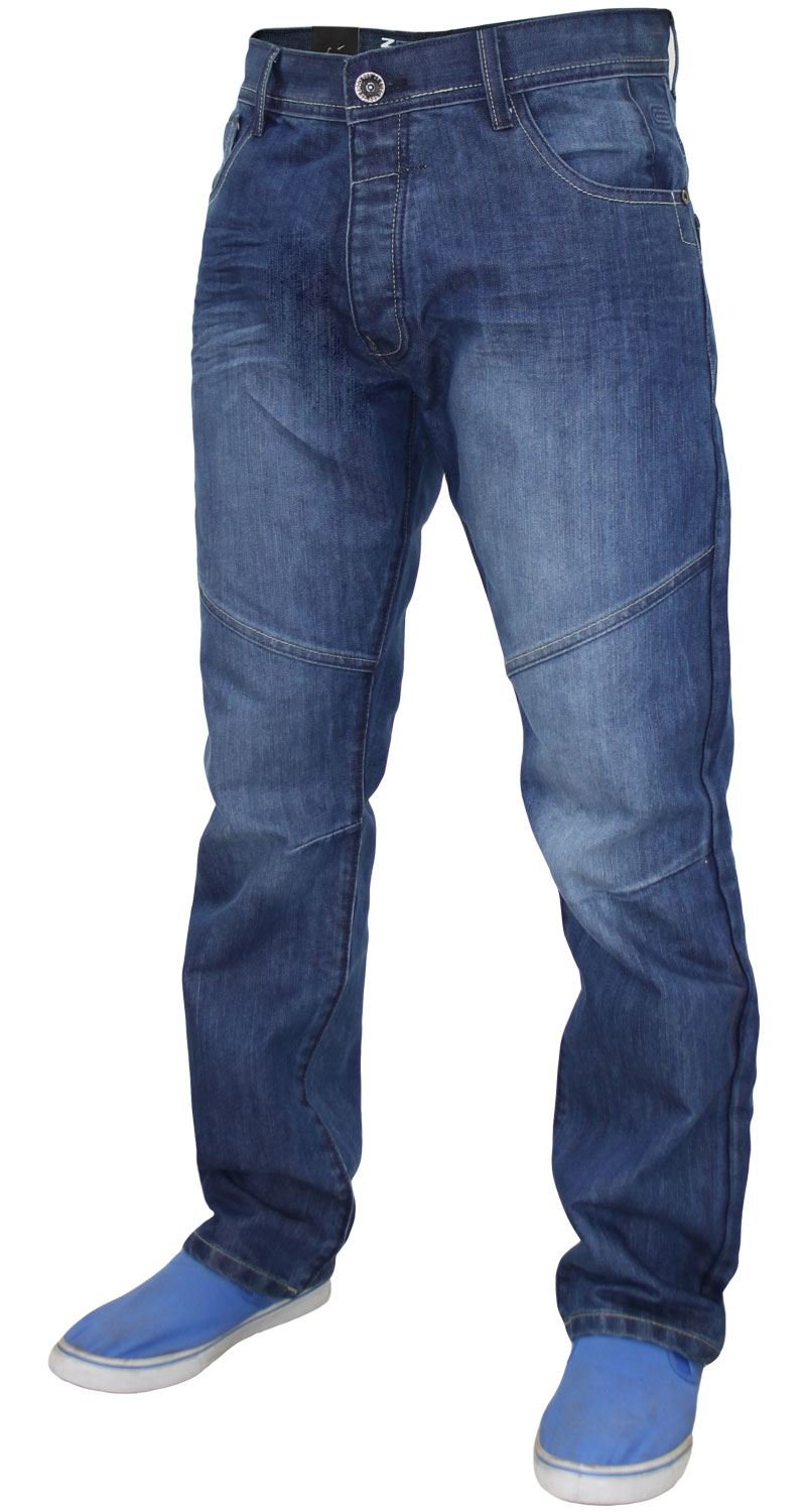 Men EZ381 Designer Regular Fit Straight Leg Denim Jeans