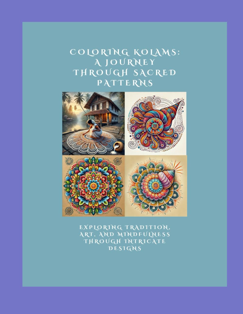 Coloring Kolams: A Journey Through Sacred Patterns: Exploring Tradition, Art, and Mindfulness Through Intricate Designs"