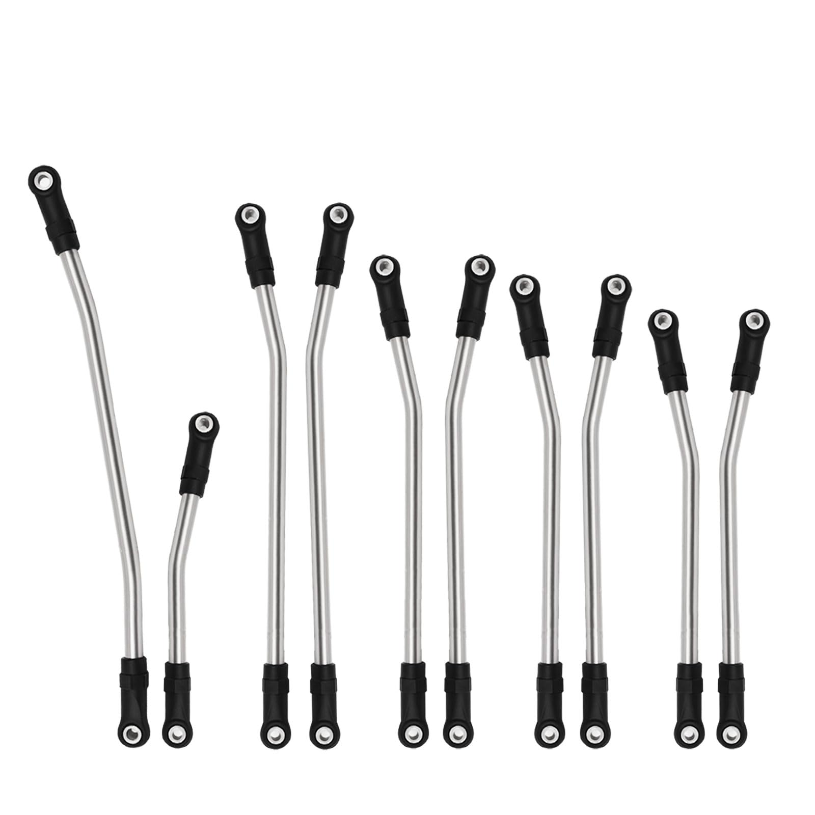 NMNRC 45# Steel 324mm Tie Rod Link Linkage Kit for 1/10 Axial SCX10 RC Car Crawler Series Upgrades Part