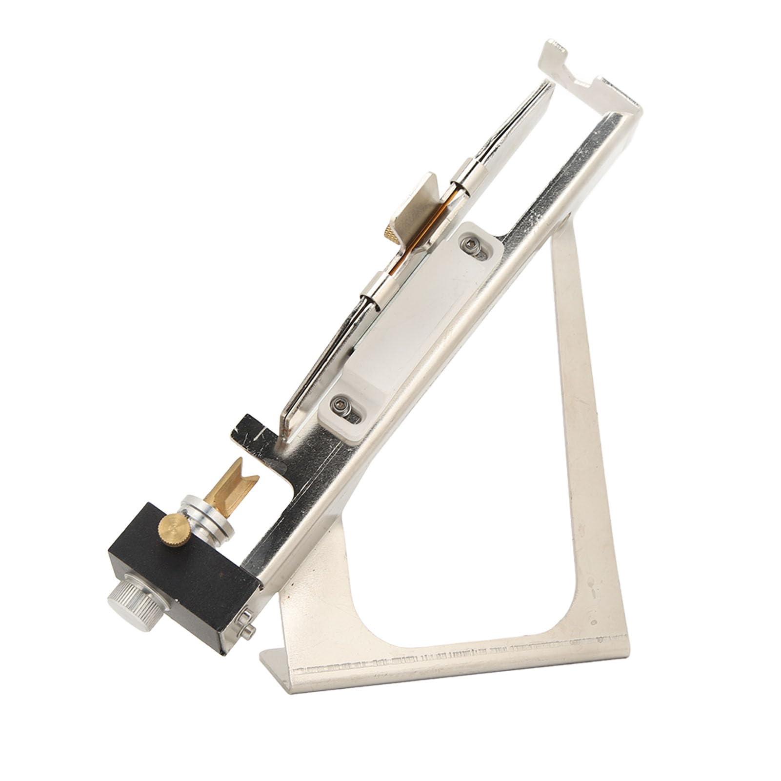 PenRuxArchery Fletching Tools Jig, Adjustable Stick Stainless Steel Jig, Clear Scale, Anti Slip Base, Straight Metal Fletcher Jig Tool with Magnetic Fletching Clamp forDIY