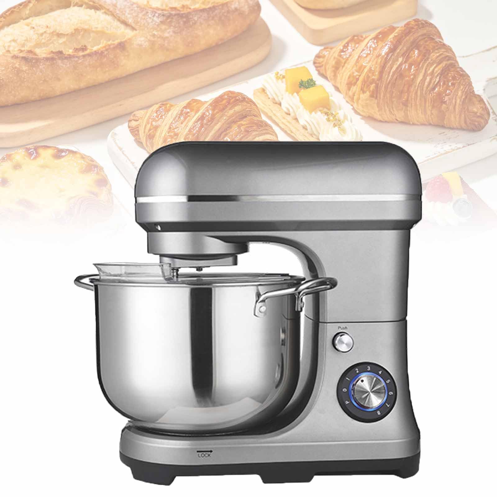 ERICAT 10L Stainless Steel Heavy Duty Food Mixer Machine, Professional 2000W Commercial Stand Mixer with Dough Hook, Beater & Wire Whip, 8 Adjustable Speeds & Tilt-Head, for Bread, Cake, Pizza