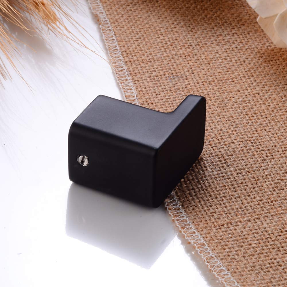 Robe Hooks Black Aluminium Handtuchhaken Badezimmer Wand Kleiderbügel Vintage Square Base Badezimmerzubehör Set Dekorativ, 3 Haken