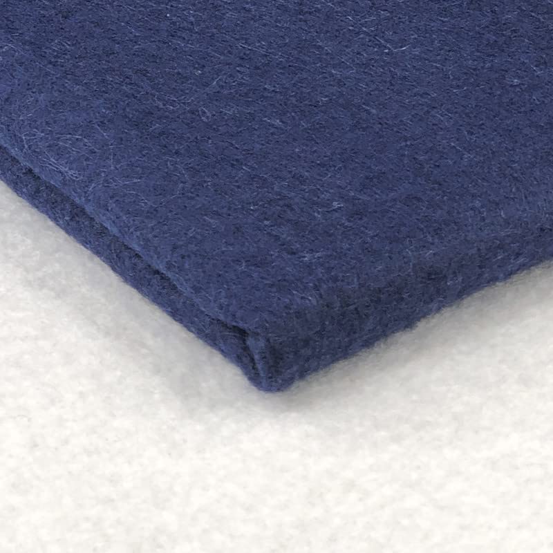 Acrylic Felt Fabric by the Metre - 60" (150cm) Extra Wide, 1mm Thick - Continuous Length Soft Crafting for Sewing, Applique, Decorations & Upholstery - Discount Fabrics LTD(Navy,5)