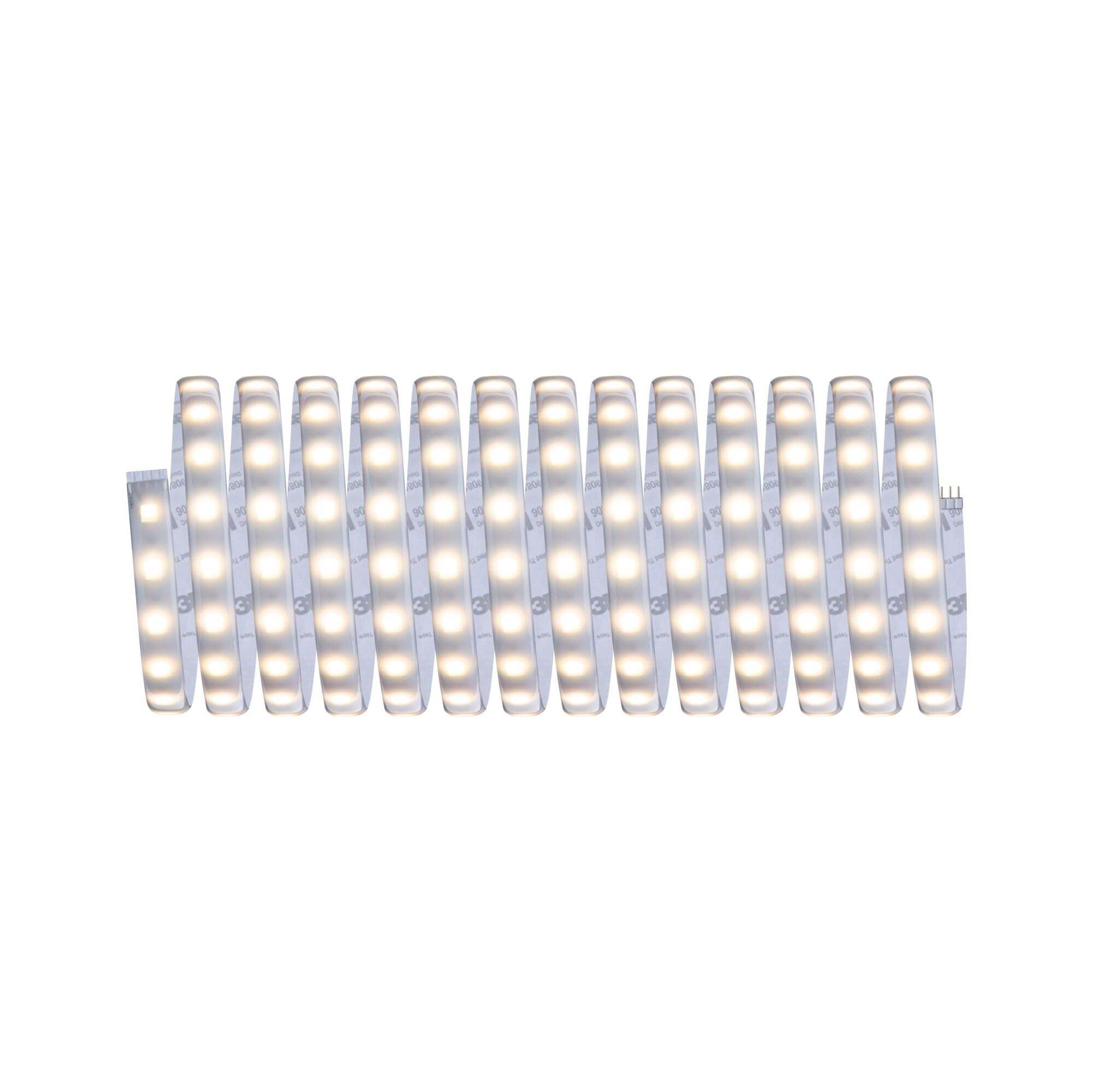 Paulmann 78873 Strip LED MaxLED 500 set básico SmartHomeZigbee TunableWhite 5m IP44 26W 230/24V 2750lm plateado, tira luz LED, resistente salpicaduras