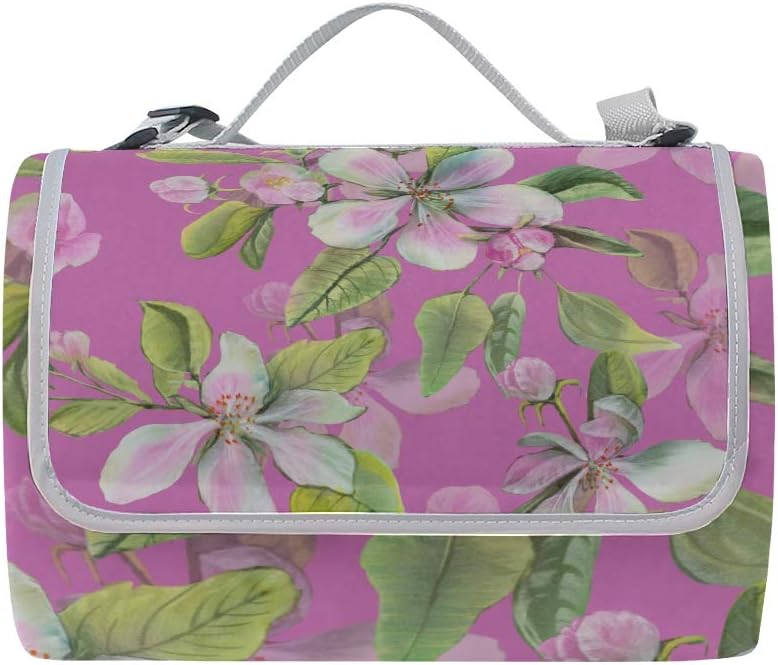 レジャーシート 満開 りんごの花 ピクニック 折りたたみ 撥水 アウトドア クッション マット コンパクト 花見 運動会 キャンプ