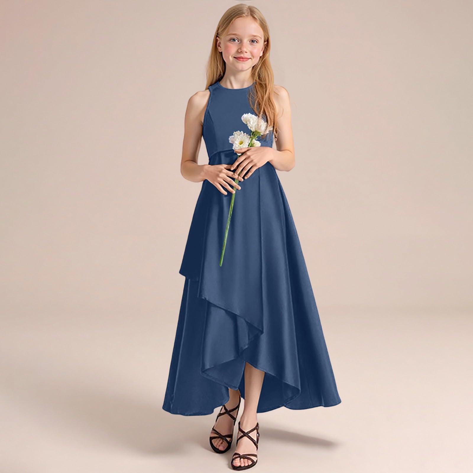 Vestidos para niña, falda, vestidos infantiles, vestidos de niña, vestidos de noche, vestido de fiesta para conciertos, desfiles, elegante, sin mangas, vestido de verano para niños pequeños hasta