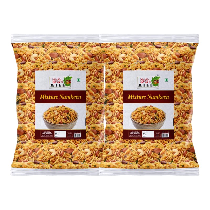 90s MILL Crsipy Madras Munchi Mix Farsan Besan Sev Peanuts, Boondi, Dry Fruits Spicy Mixture Made in South Indian Style | Bachcho Ka Favourite Tasty Yummy Snack Made In Groundnut Oil-150g*2Pack (B0CGRDRQQW) Amazon Price History, Amazon Price Tracker