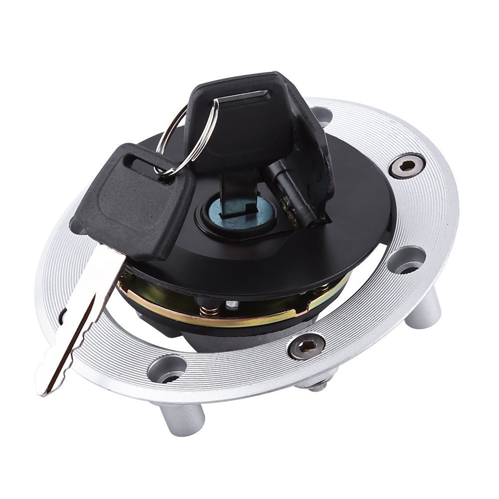 Tapas del tanque de combustible, Tapón del tanque de combustible de aluminio con 2 llaves para GSX, GSXR, Ka-tana