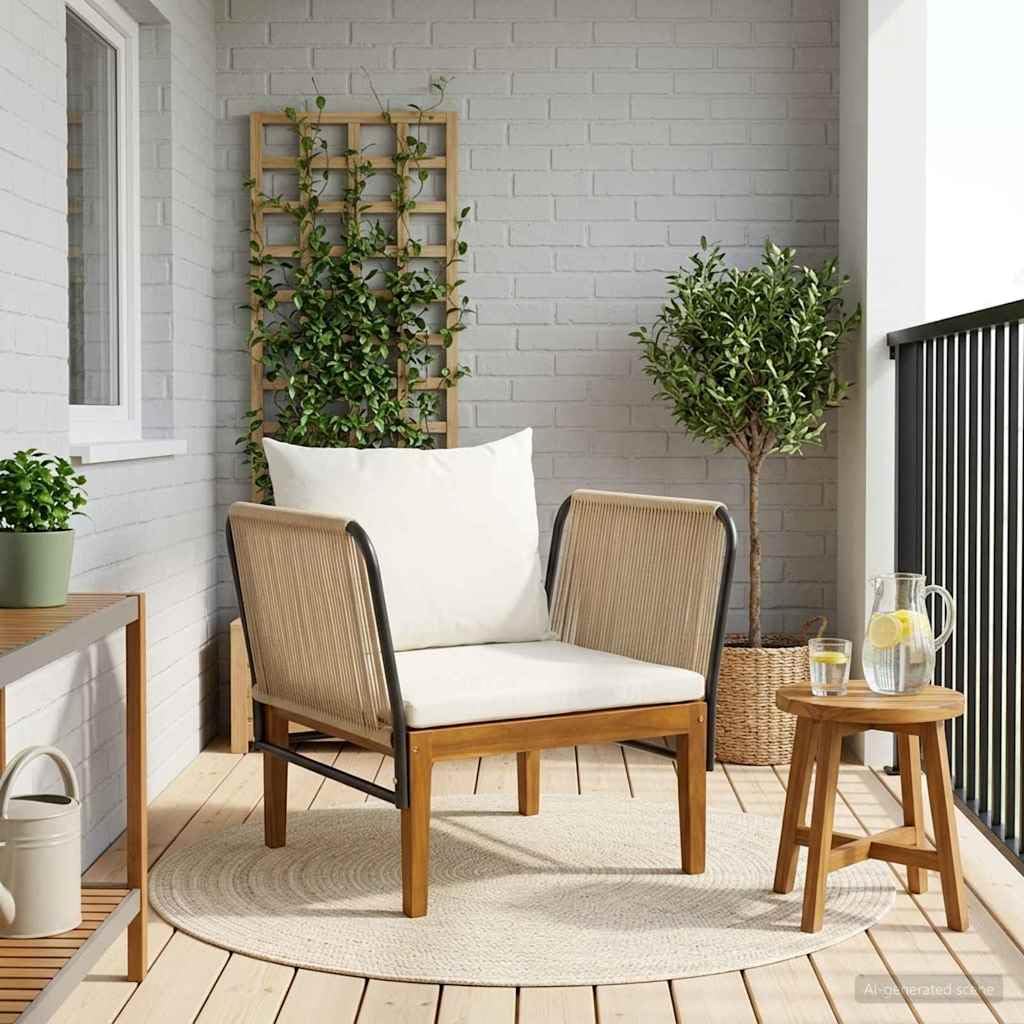SYDE Zewnętrzna sofa segmentowa z drewna akacjowego