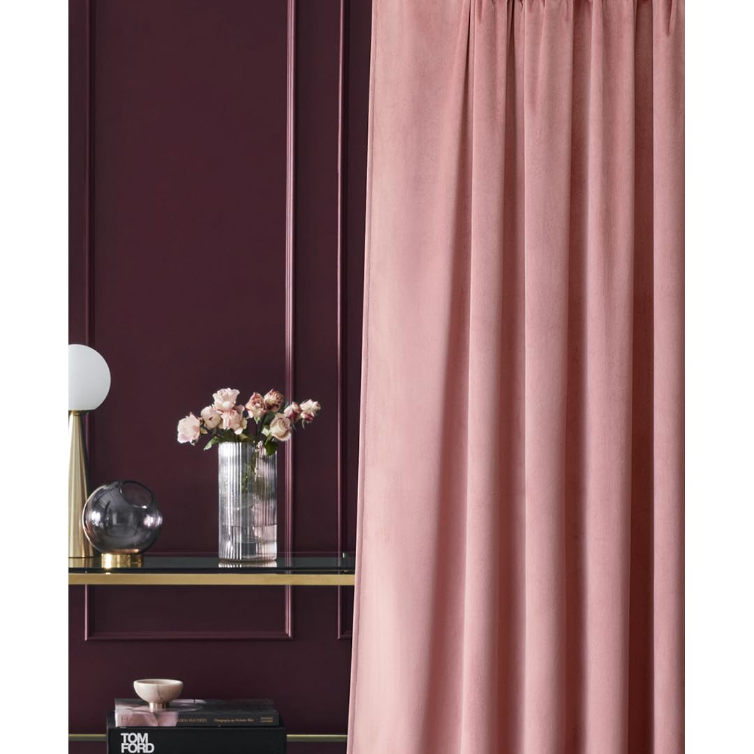 Rideau pour salon rose Charmy room99 déco de fenêtre chaleureuse