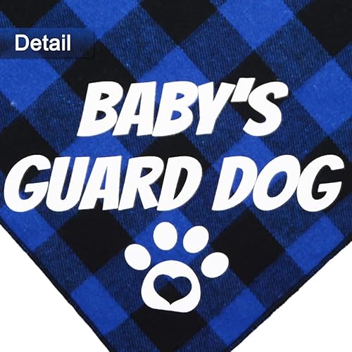 Miniatura 4 de Pañuelo de seguridad para perros – Pañuelo triangular a cuadros para mascotas para nuevos accesorios de fotografía de baby shower, bufandas,