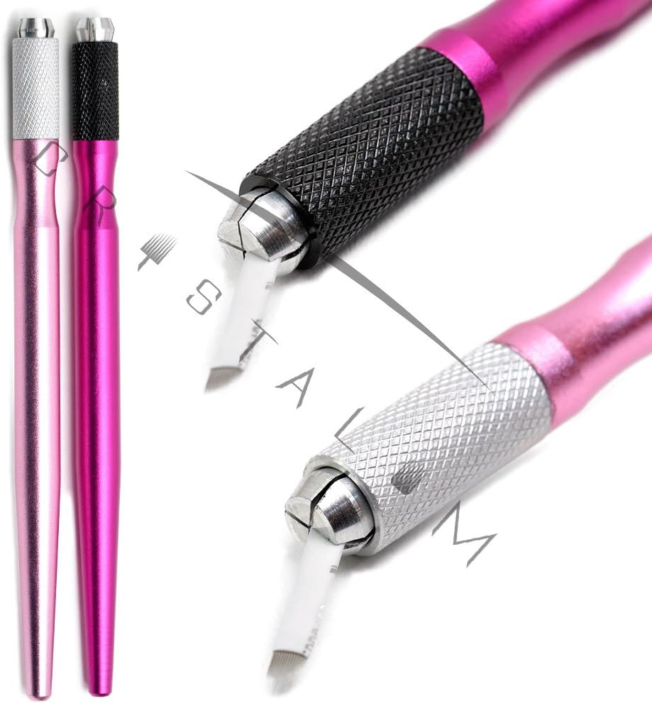 Microblading Pen Holder for Blades Needles - HOT PINK Lightweight PMU - Tattoo Tools by CRYSTALUM