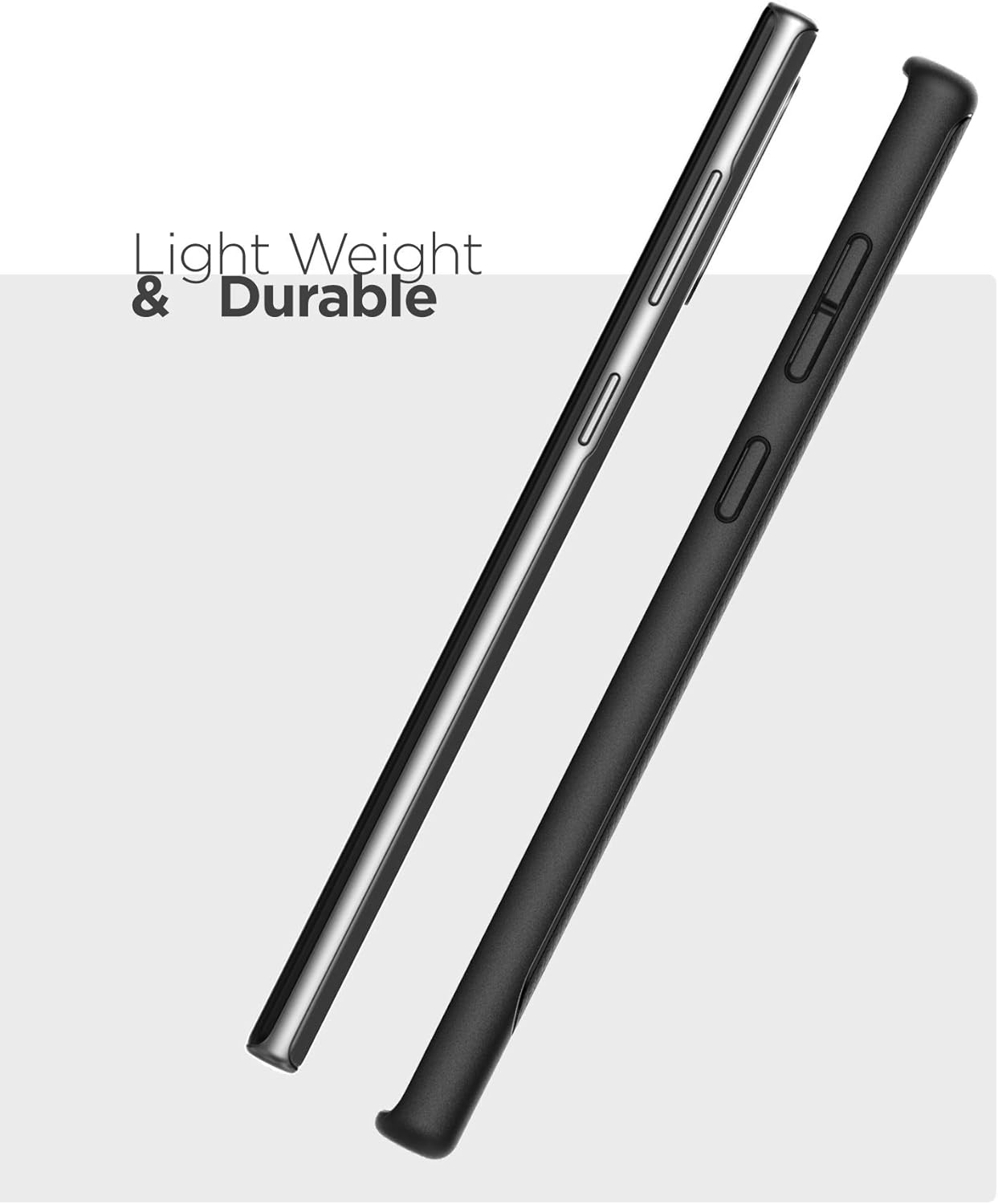 ENCASED Galaxy Note 10 Case (Thin Armor) Slim Flexible Grip Phone Cover (Samsung Note 10) Black (Note 10) - Image 6