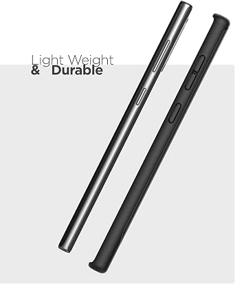 ENCASED Galaxy Note 10 Case (Thin Armor) Slim Flexible Grip Phone Cover (Samsung Note 10) Black (Note 10)