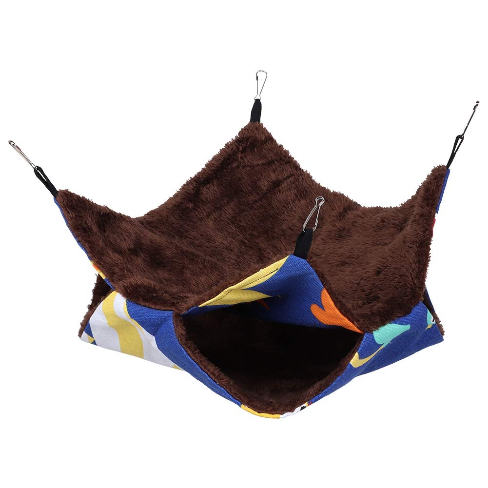 KTM Healthcare® Small Pet Hammock, Soft Bright Color Unique Small Hamster Hanging Hammock for Small Animals(Ocean World, 34 * 34)