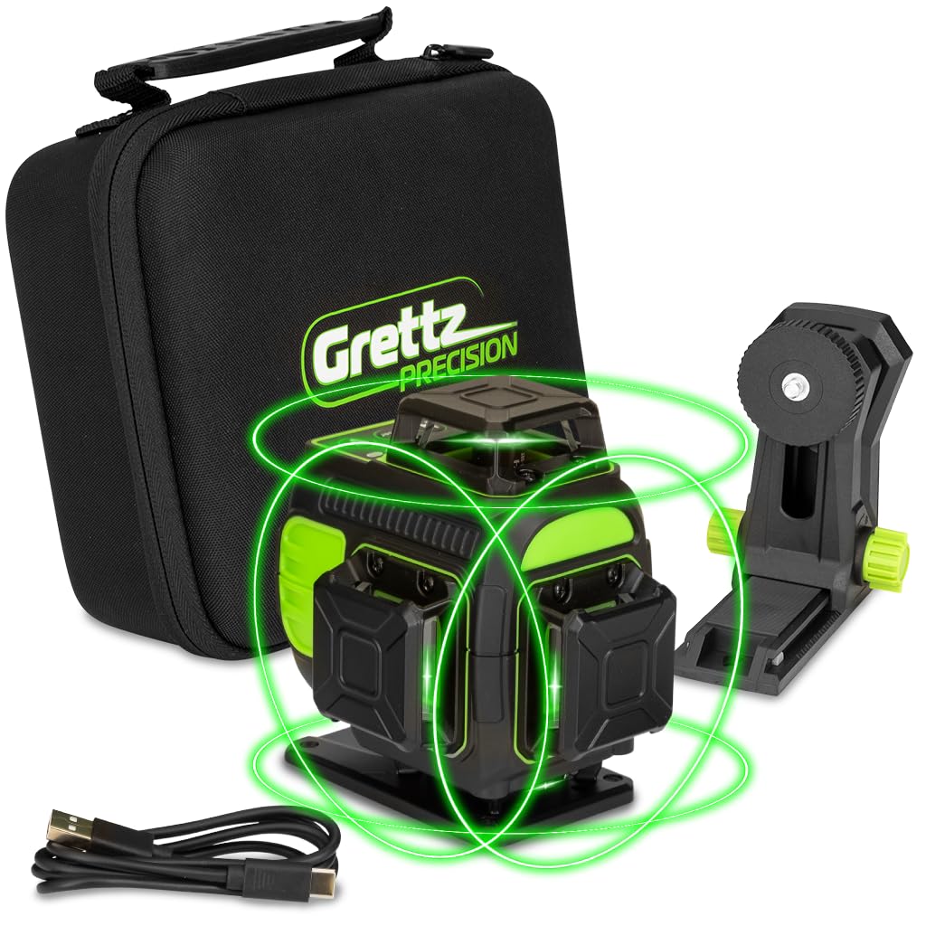 Green Beam Laser Level G4D 4D Multi-Line 360° USB-C IP54 – Grettz