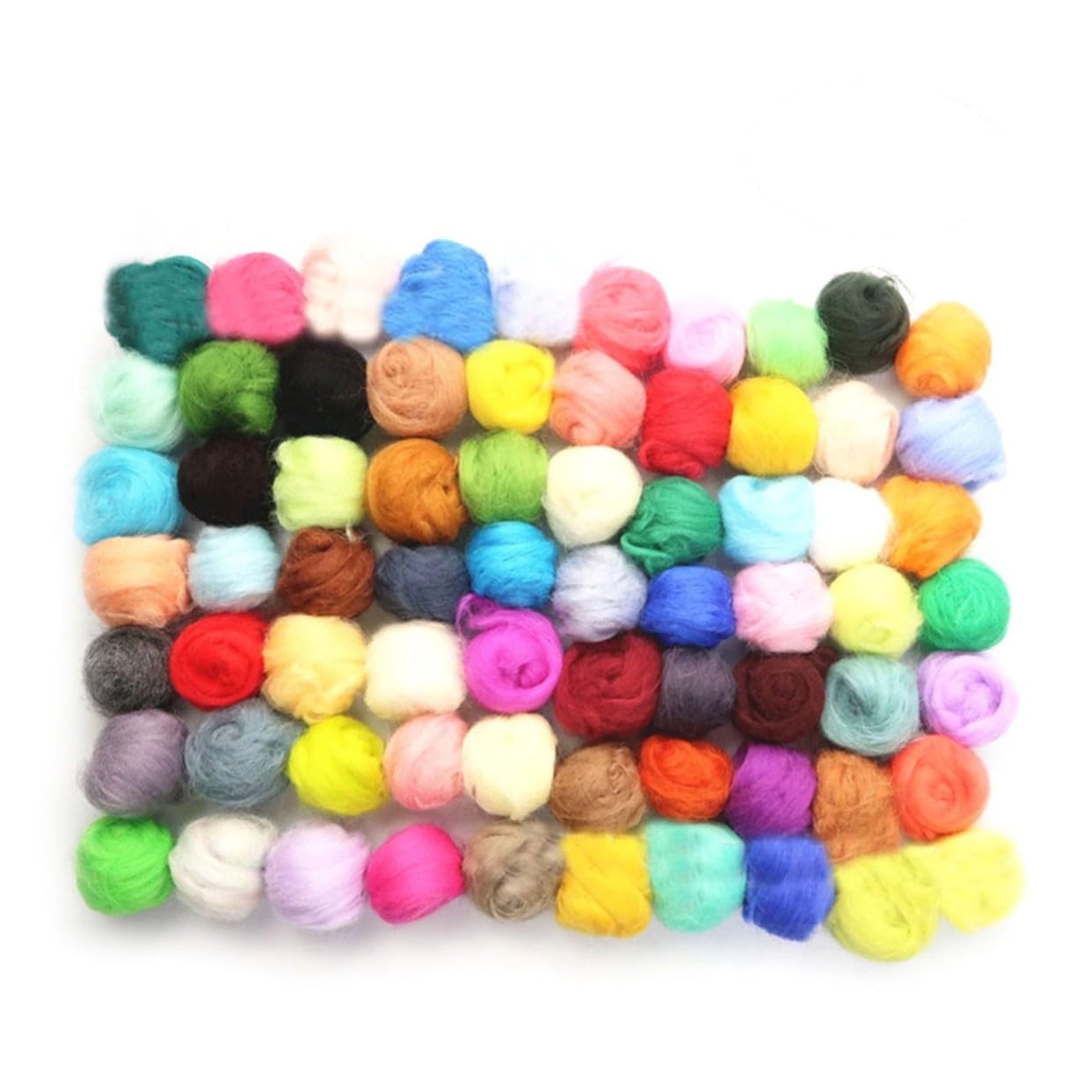 40 Farben Merinofilzwolle 10g für Nadelfilzen, 40 Stück | Bunte Wollfasern für Bastelarbeiten, Geeignet für Trockenfilzen und Nassfilzen, Selbstgemacht Zubehör