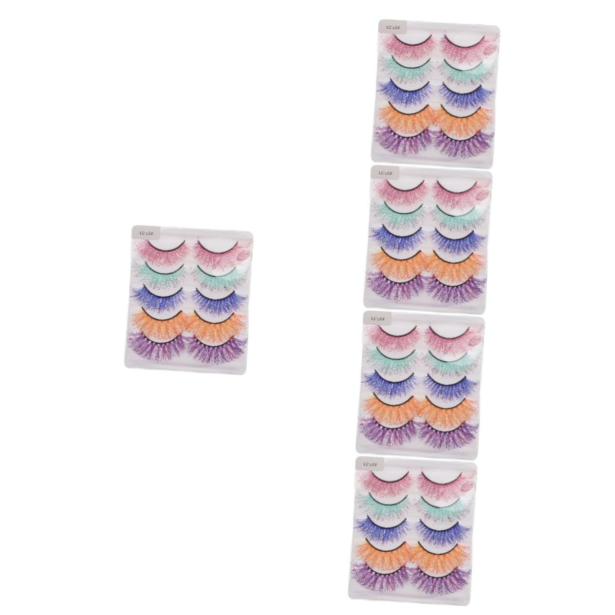 Healeved 25pares Pestañas Postizas Naturales Reutilizables De Pestañas Falsas Para Maquillaje De Fiesta y Uso Diario Ligeras y Cómodas Estilo Realista