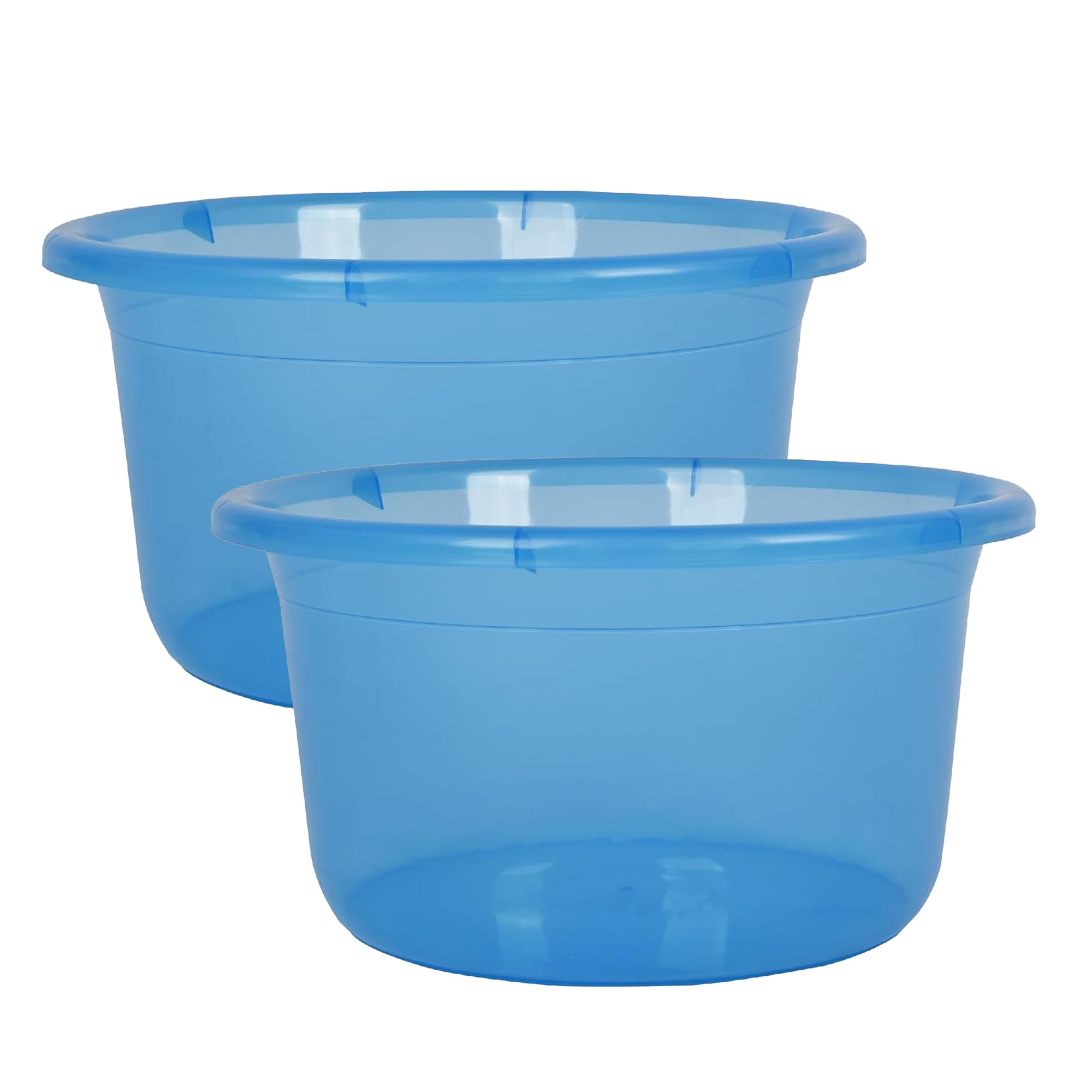 Kuber Industries (Pack of 2) Plastic Tub | Bath Tub of Bathing & Washing | Tub for Bathroom | Bathtub for Baby | Lightweight & Durable Water Tub | 25 LTR | Transparent Blue (B0DB1LVQXB) Amazon Price History, Amazon Price Tracker