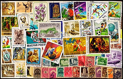 StampexISC~ Hungary 100 Different Used Stamps, Stamps, Small & Large Thematic Stamps (Including Diamond Shaped, Sports, Animals etc. Stamps) ~