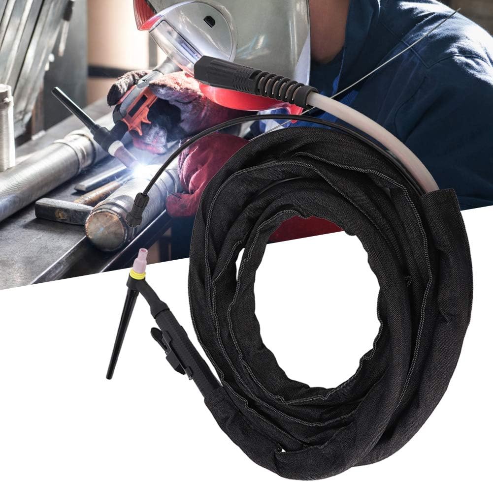 WP 9F Welding Torch, Flexible Stable Argon Arc Welding for Workshop Repair 4 Meter Cable Complete Torch Kit Air Cooled All Position Welding Equipment