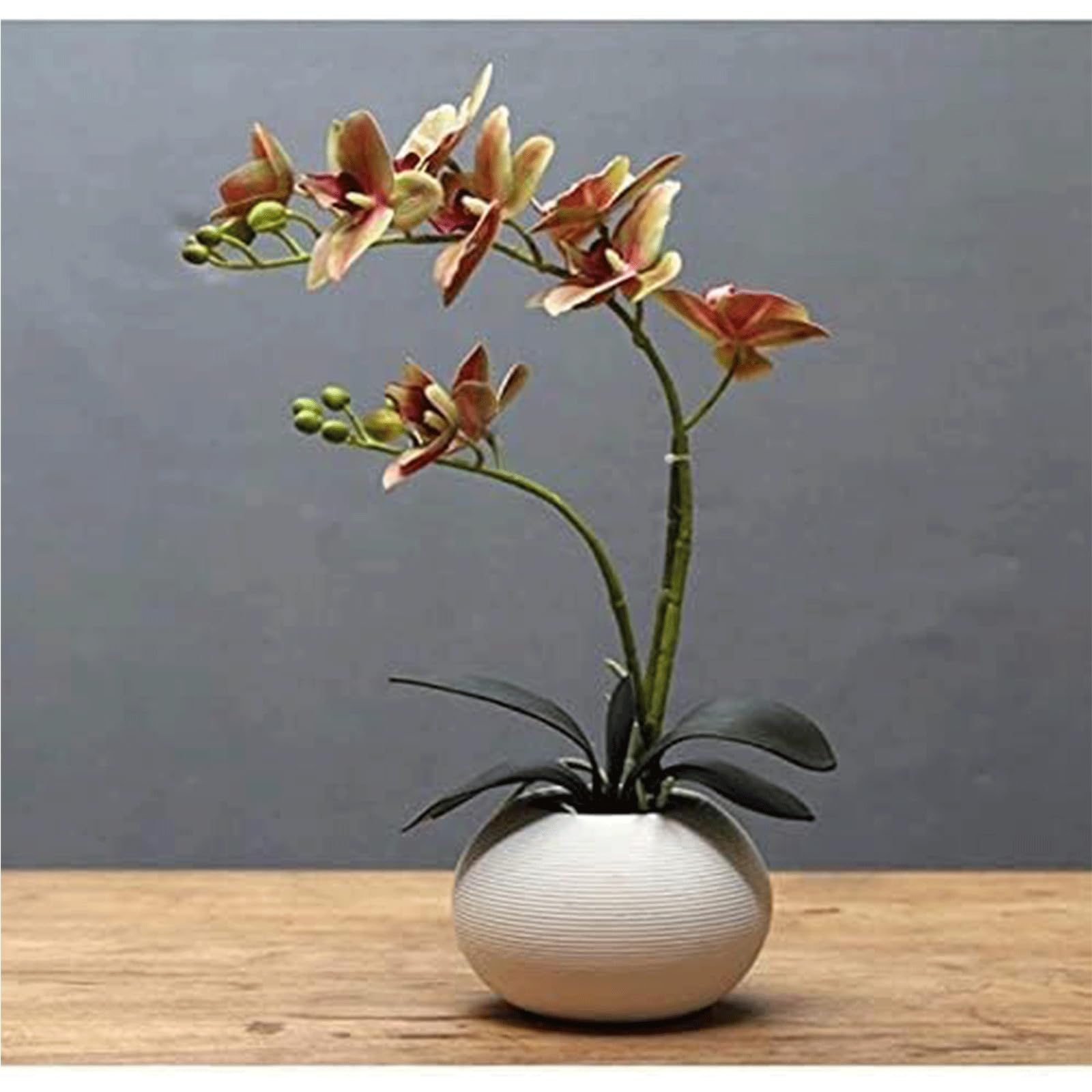 XDLEDMKIZ Vivid Fake Flowers Artificial Flowers Realistic Fake Floral Potted Plant Flower Arrangement Dining Room Office Decoration