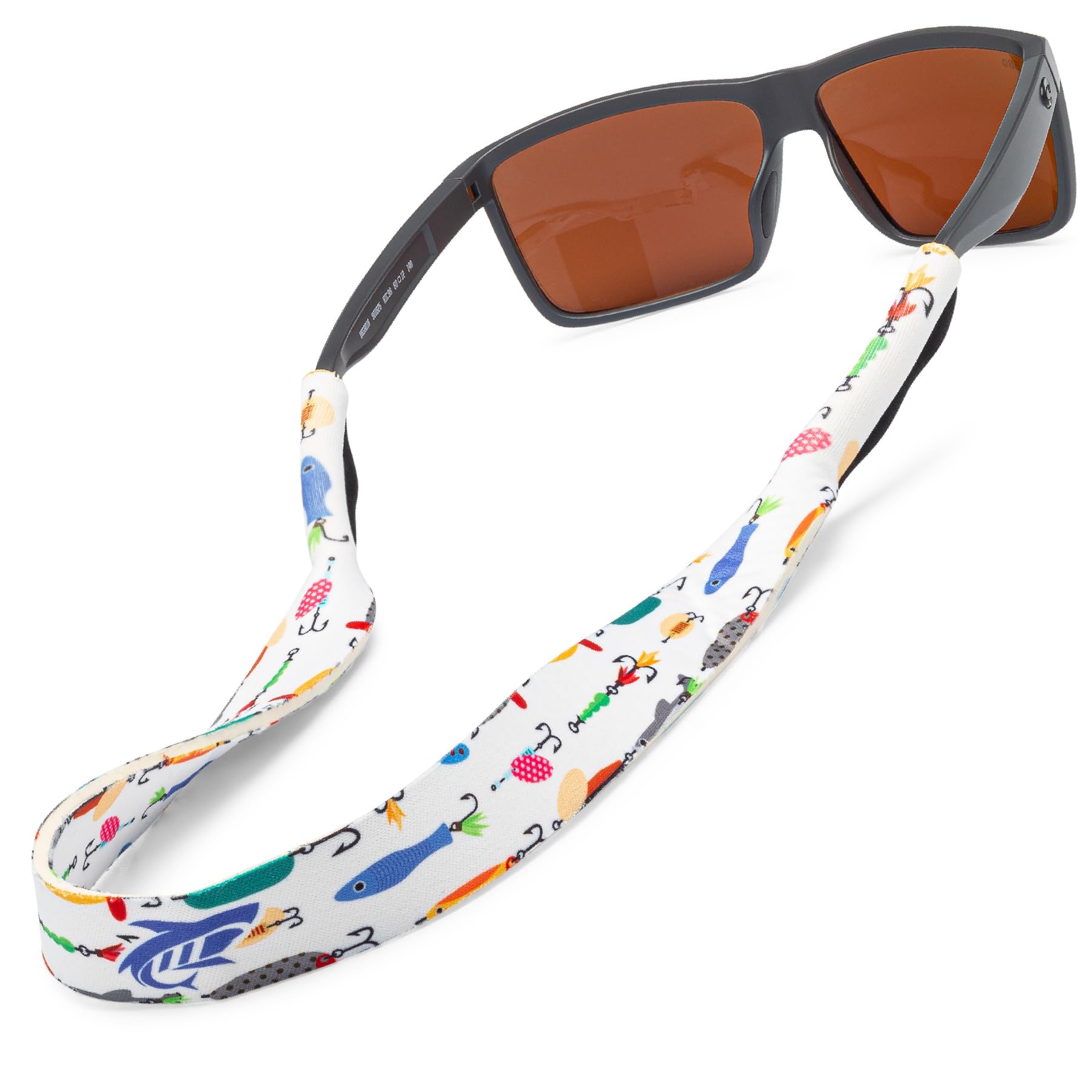 Pilotfish Men's Tackle Neoprene Sunglasses Strap – Neoprene Eyewear Retainer, Secure Floating Sunglass Cord With Anti-Slip Ends