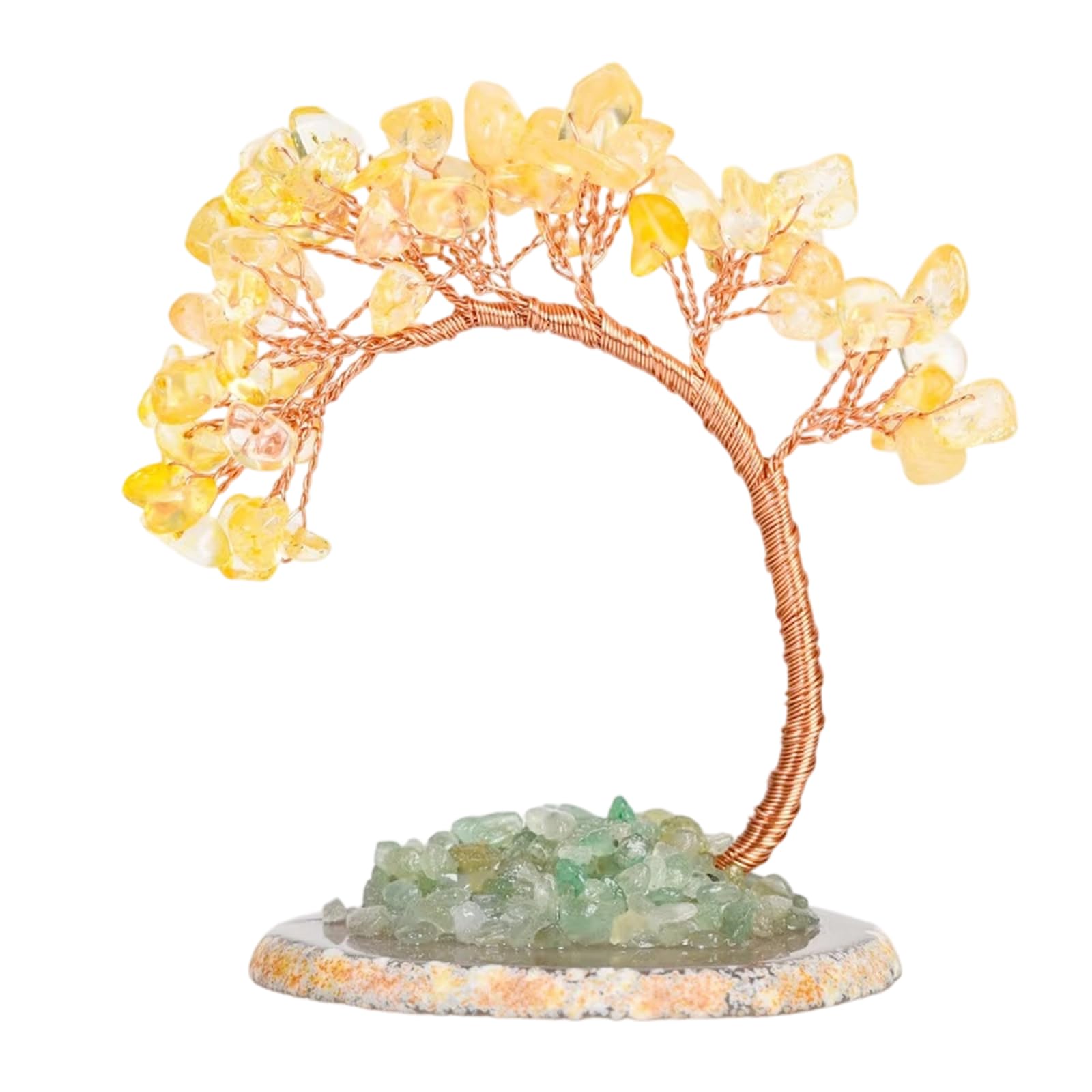 Albero Della Vita In Cristallo Giallo, Soprammobili Moderni per Casa e Ufficio, Oggetti Decorativi per la Casa Fatti a Mano, Ornamento Feng Shui per Prosperità e Fortuna, Regalo Donna