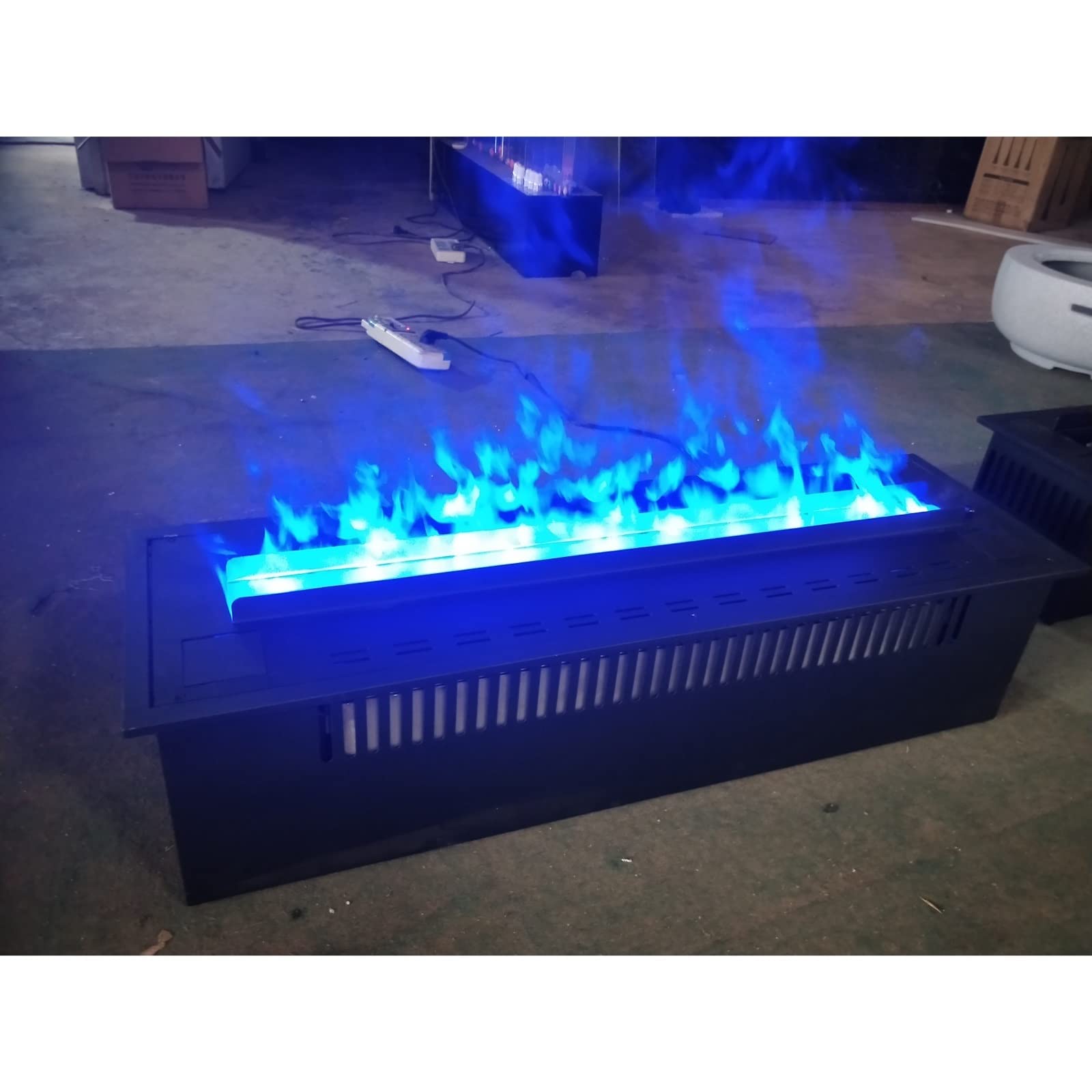 Camino Elettrico Simulazione 3D Fiamma del camino elettrico Rimantato a 3 colori Fiamma con decorazione di camino elettrico a LED Inserto Per Camino