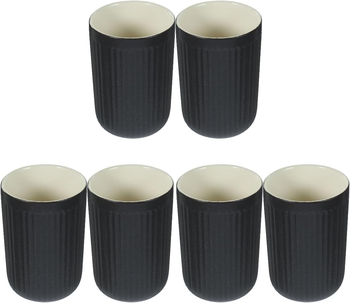 6pcs Vintage Toothbrush Cup Reusable Bathroom Drinking Tumbler for Mouthwash Home Use for Hotels and Guesthouses