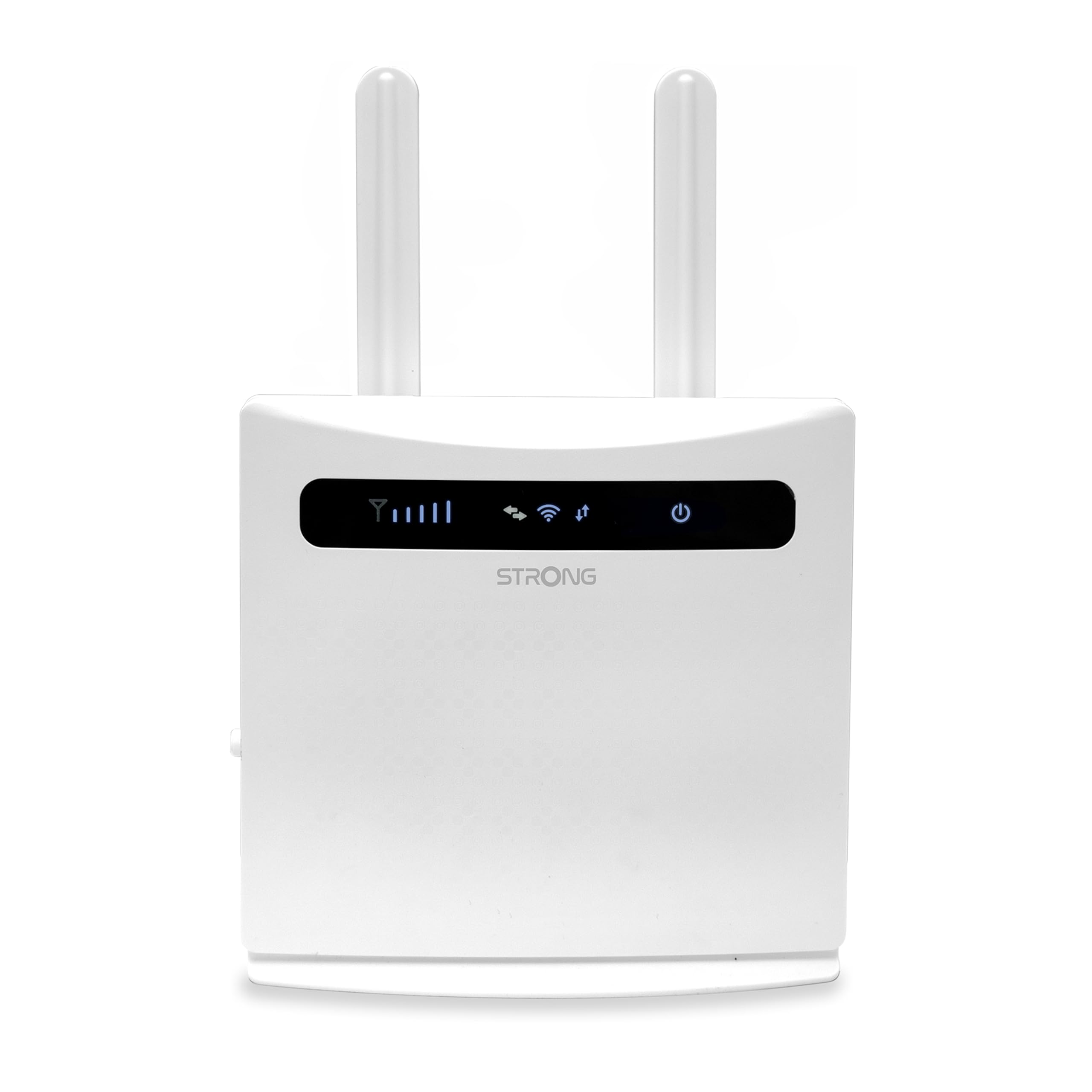 STRONG 4ROUTER300V2 LTE fino a 150 Mbps, Wireless N300Mbps, Router WiFi con Slot per Sim, 4 Porte LAN, Cat 4, Modem 4G Sim. Funziona con qualsiasi operatore. Bianco.
