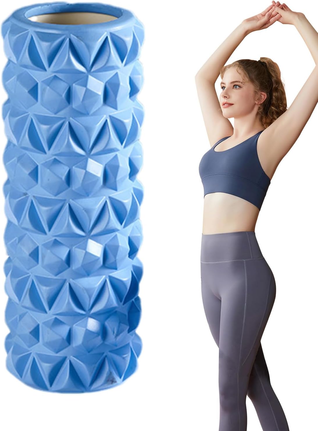 Foam Roller - 45cm High Density Textured Roller, Hollow Core Design, Deep Tissue Massager, Muscle Recovery Tool | Professional For Circulation Of