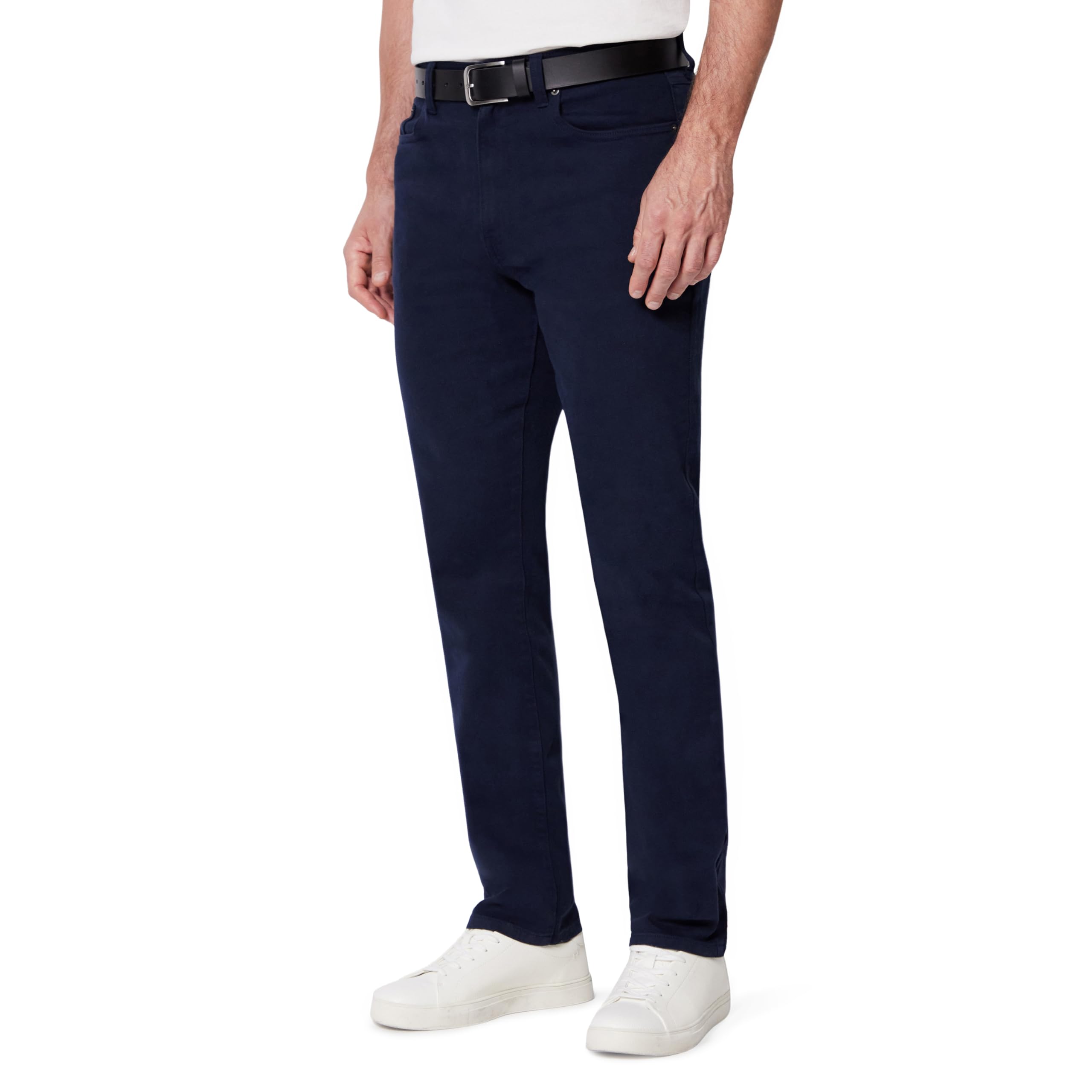 Amazon Essentials Men's Regular-Fit Garment Dyed Five Pocket Trouser, Navy, 34W / 34L