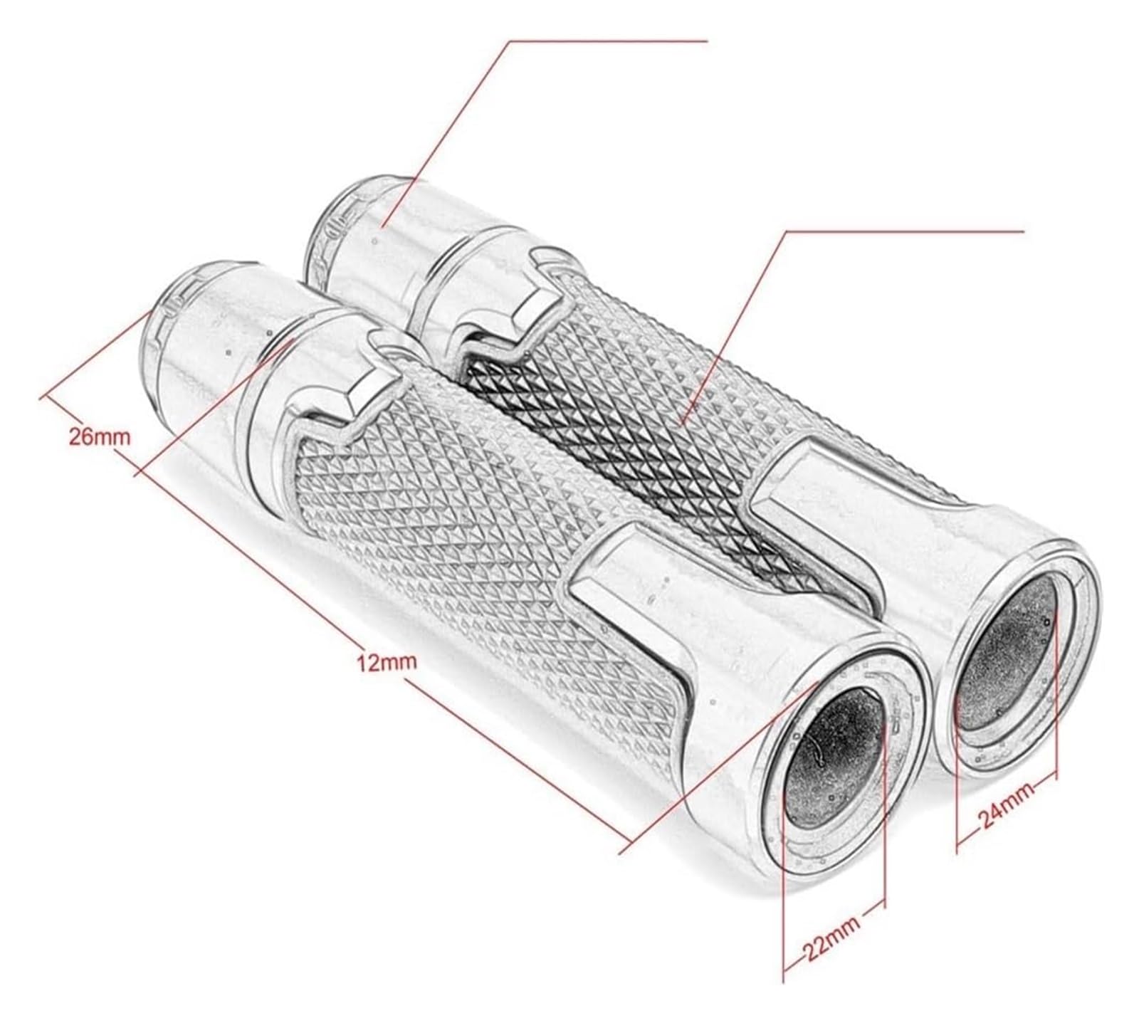 pour BM&W pour NINET pour R Nine pour T RnineT Pure/Cafe Racer/Scr 2014-2022 Poignées De Guidon Moto Poignées Antidérapantes en Caoutchouc 7/8" 22mm Extrémité du Guidon(Red)