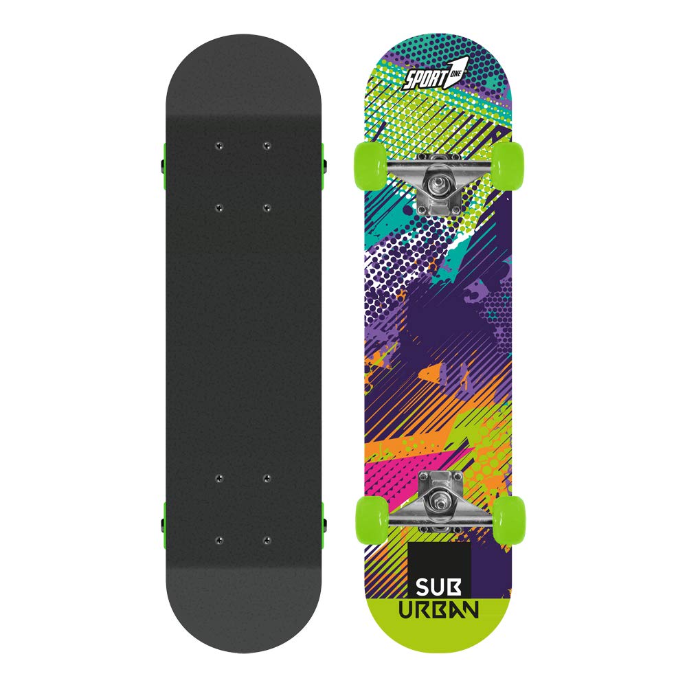 Skateboard bambino Skateboard adulto professionale ragazzo cruiser bambini skate ragazza carver skateboard penny board (SUB URBAN VERDE)