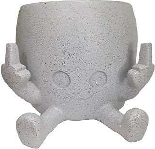 ZEROYOYO Middle Finger Flower Pot, Resin Succulent Pots, Funny Expression Garden Planter, Unique Cactus Planter, for Indoor Outdoor Planter Pots