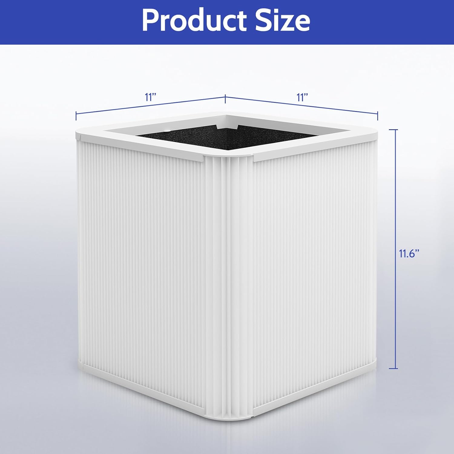211+ Replacement Filter Compatible with Blue Pure 211 Air Purifier Series, 2-in-1 Filtration System of H13 True HEPA and Activated Carbon Filter,