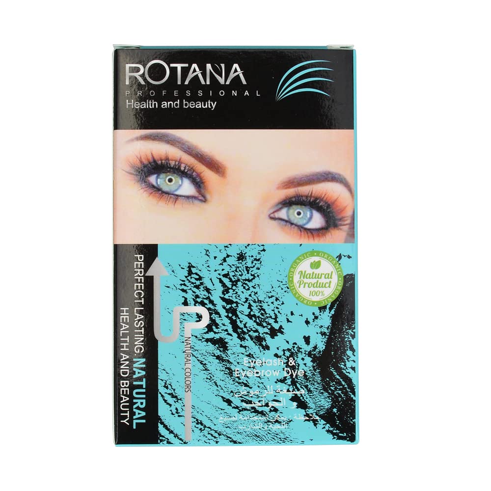 ROTANA Professional Health And Beauty PErfect Lasting Natural Eyelash & Eyebrow Dye Kit- Colour For Eyebrow Care (Black)