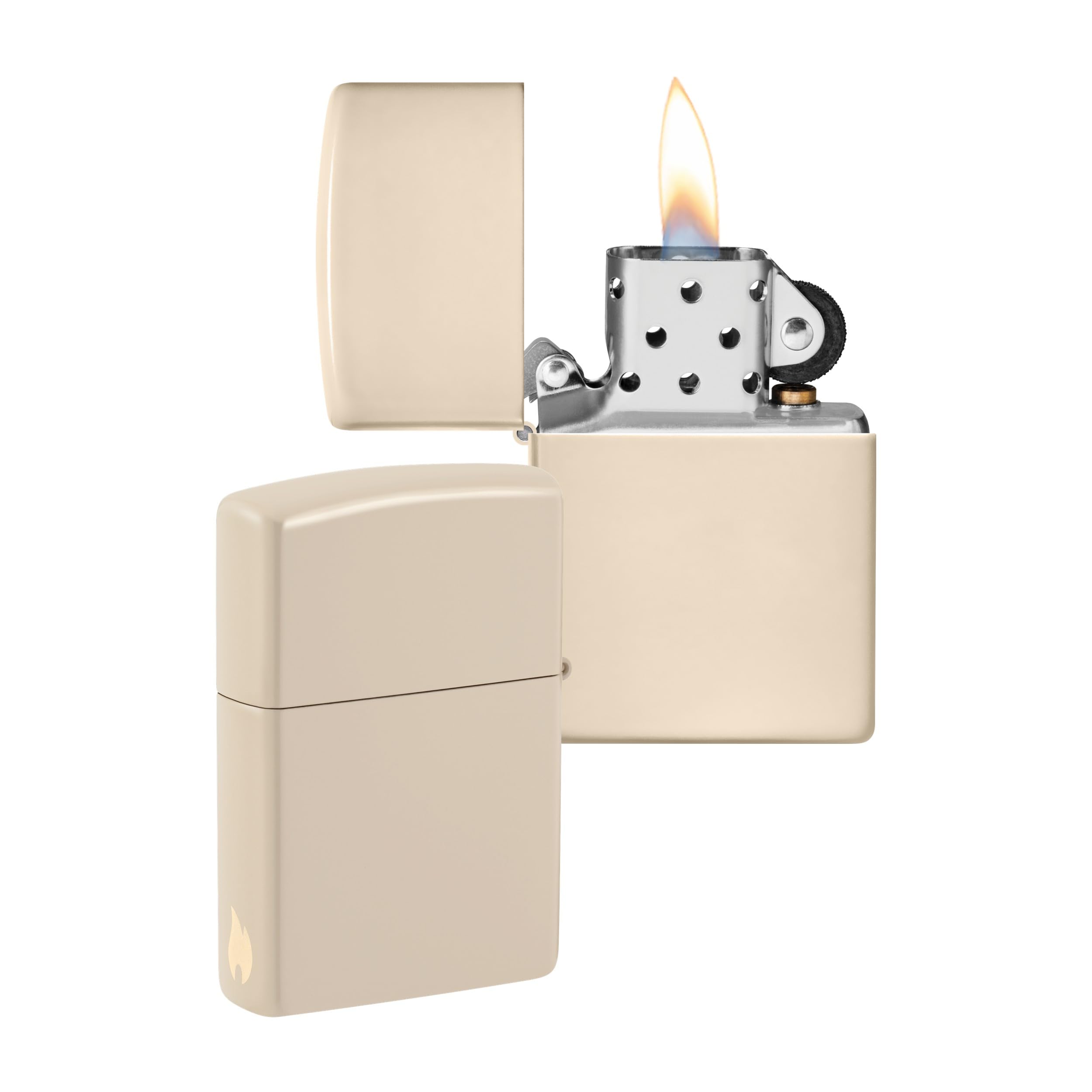 Zippo Encendedor a Prueba de Viento - Diseño de Llama - Cromo Satinado - Recargable - Reutilizable - Diseño a Prueba de Viento - Caja de Regalo Hecho en EEUU - Exclusivo en Amazon — view 9