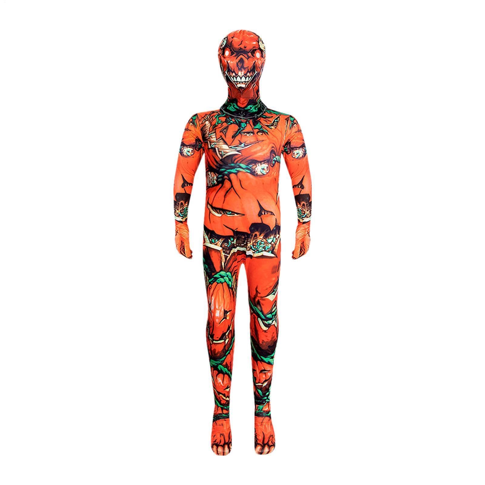 Dziecięcy kostium dyni straszny kostium dyni jednoczęściowy | Kostium na Halloween dla dzieci na karnawał, występy sceniczne, występy pokazowe, imprezy szkolne, wydarzenia teatralne