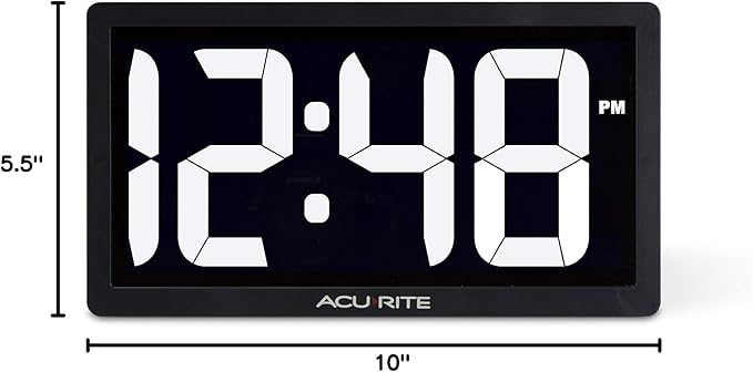 AcuRite 75114M Reloj de Pared LED Digital 10 pulgadas Blanco miniatura 3