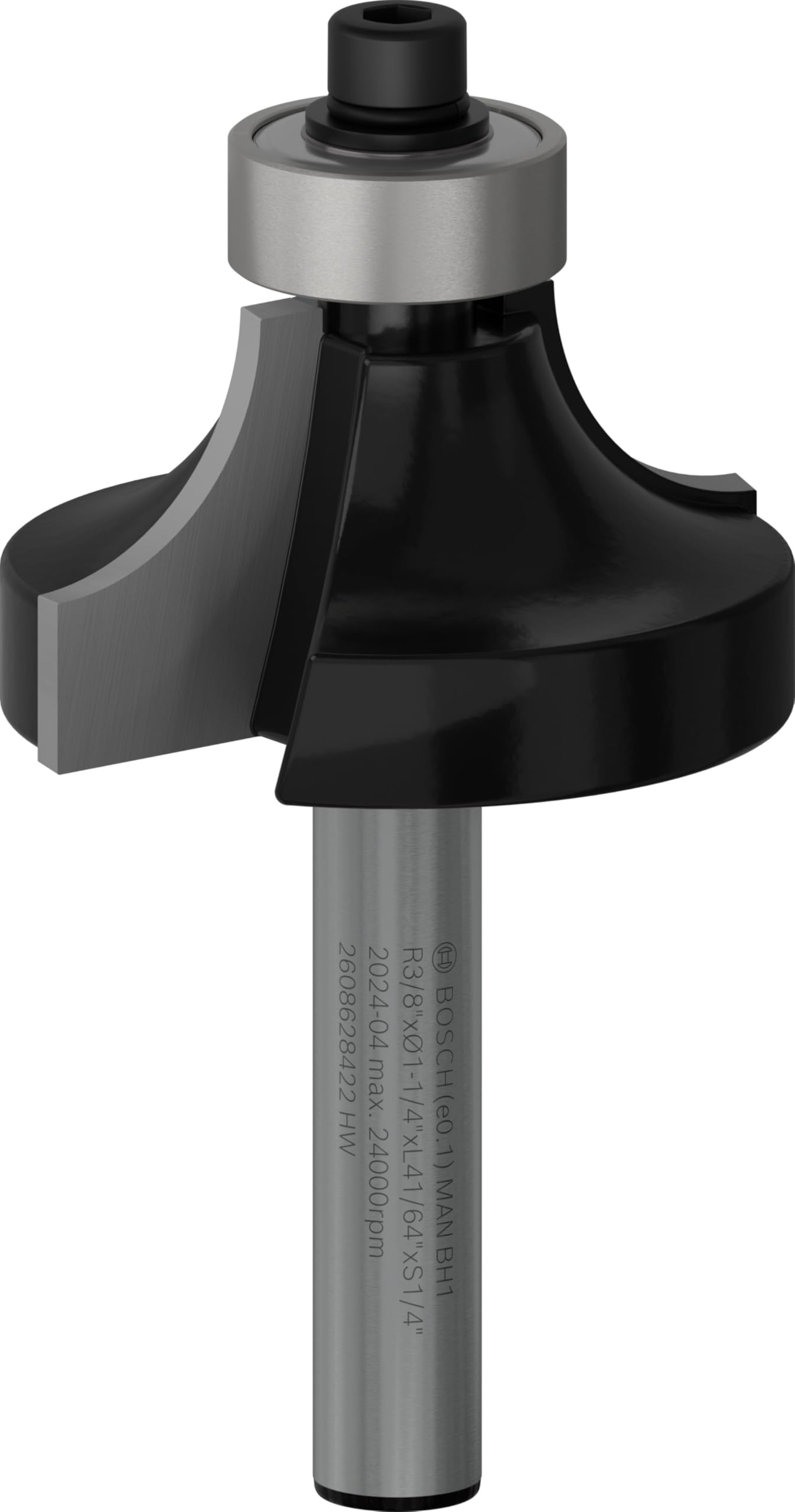 Bosch Bosch 1x PRO Router Bit Rounding Over (for Softwood, Hardwood, Ø 31,8 mm, Professional Accessory Hand-Held Router, Trim Router)