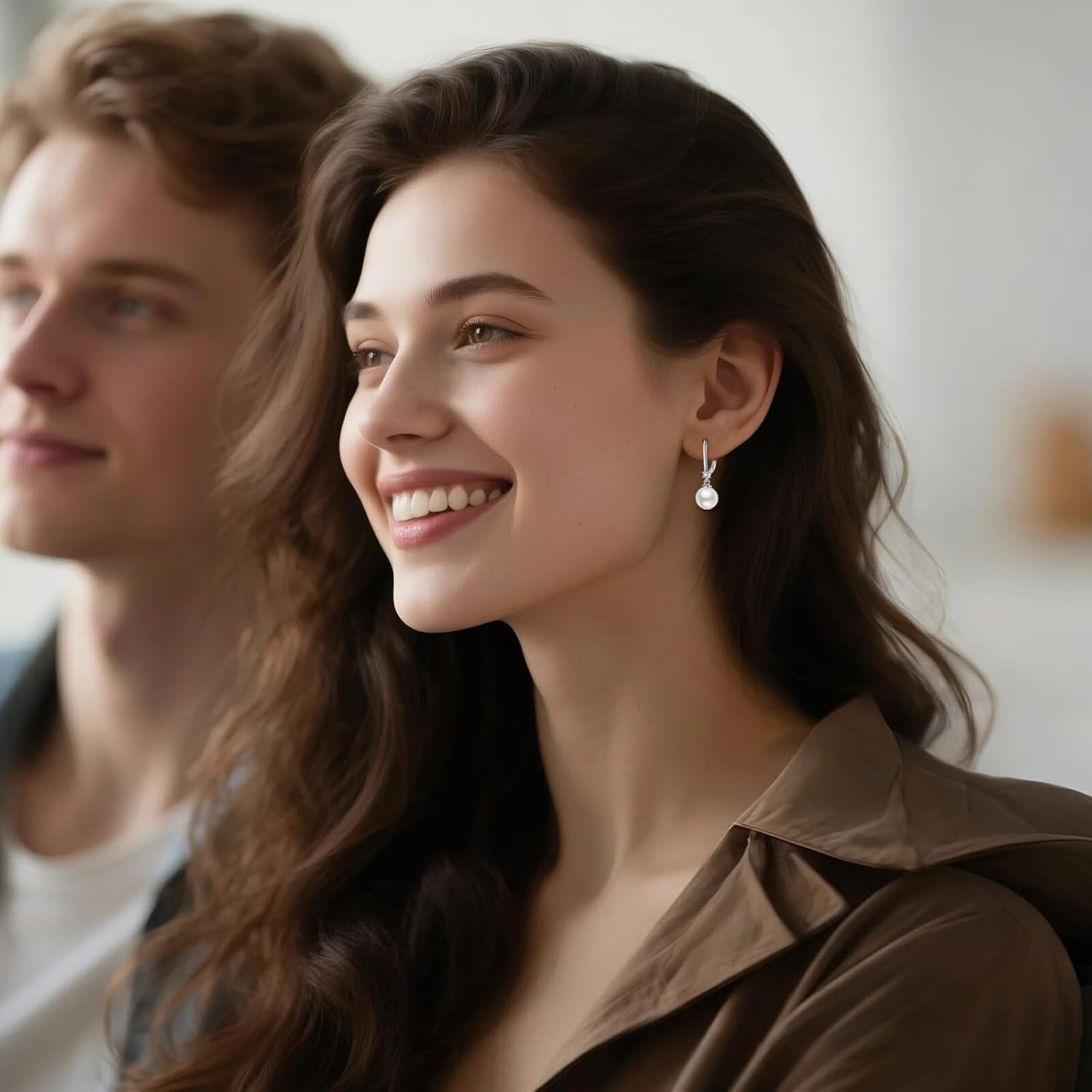 925 Sterling Silver Pearl Leverback Earrings Dangle Drop Birthstone Jewelry Gifts for Women - Image 5