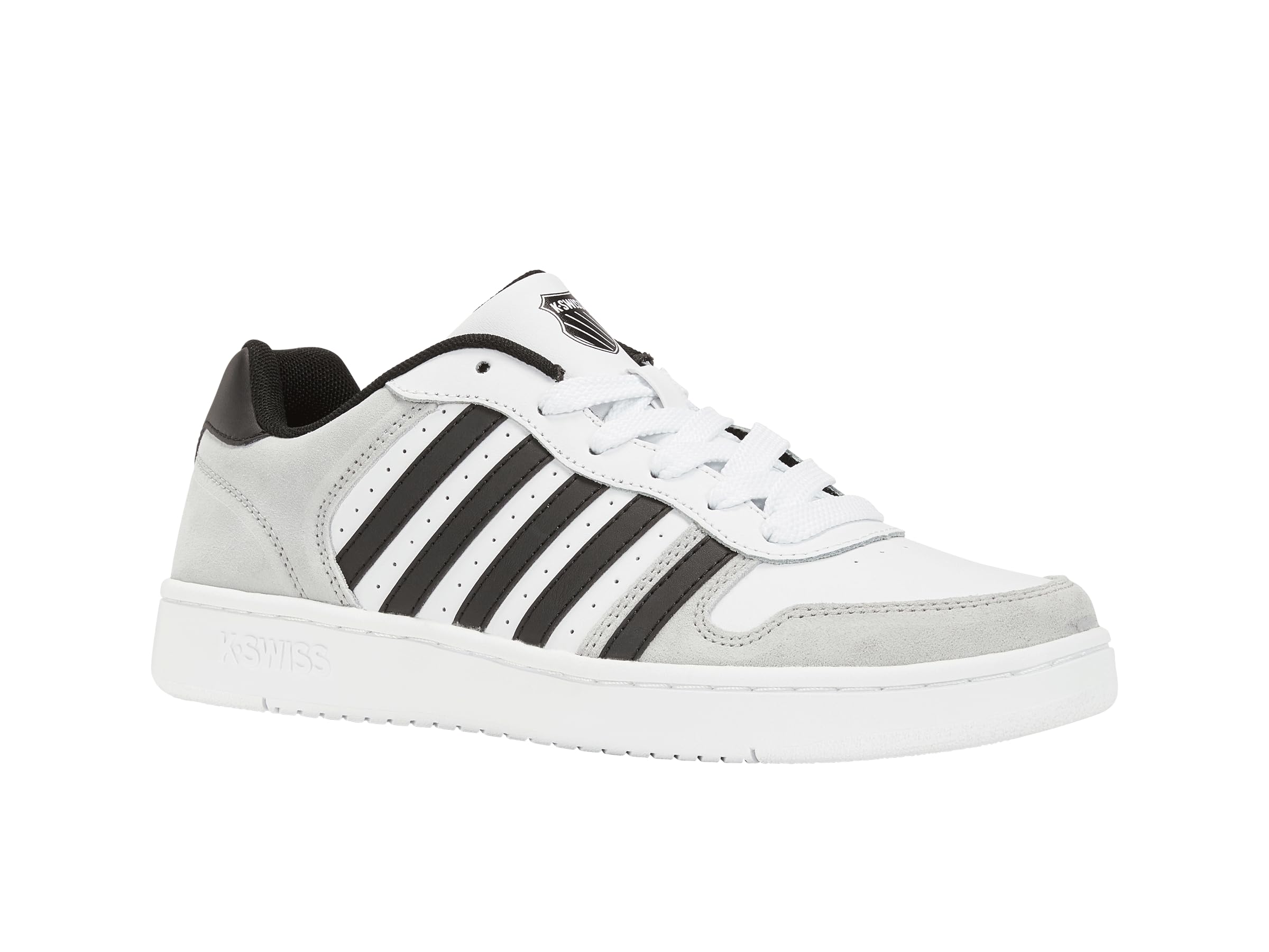 K-Swiss Court Palisades Herren Turnschuh , White Gray Black, 43 EU